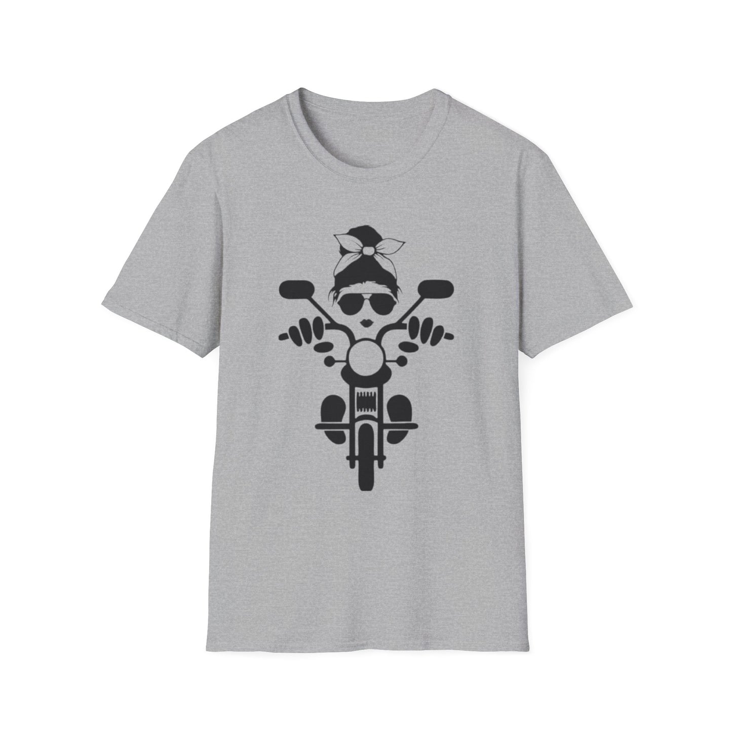 Biker Girl T-Shirt Sport Grey Printify T-Shirt Rhythm & Drip Apparel