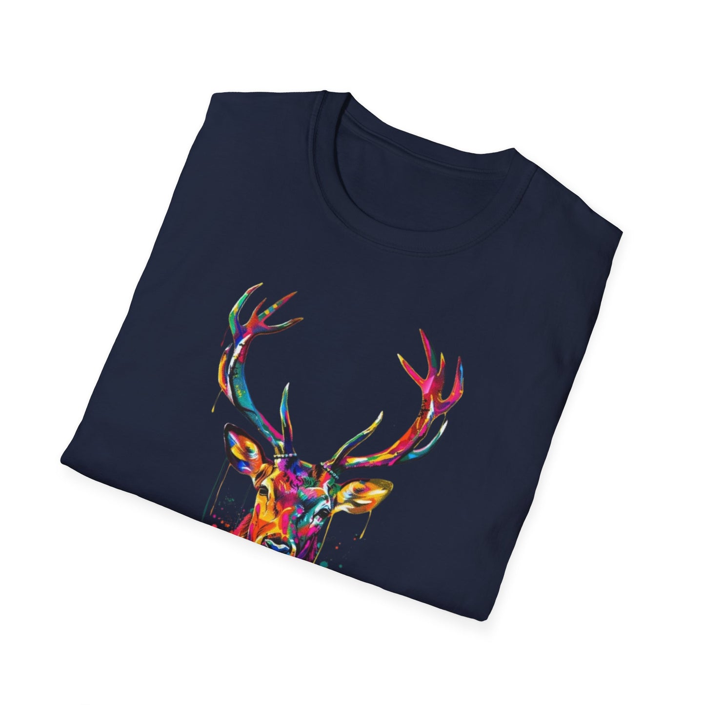 Colorful Deer Graphic Tee Printify T-Shirt Rhythm & Drip Apparel