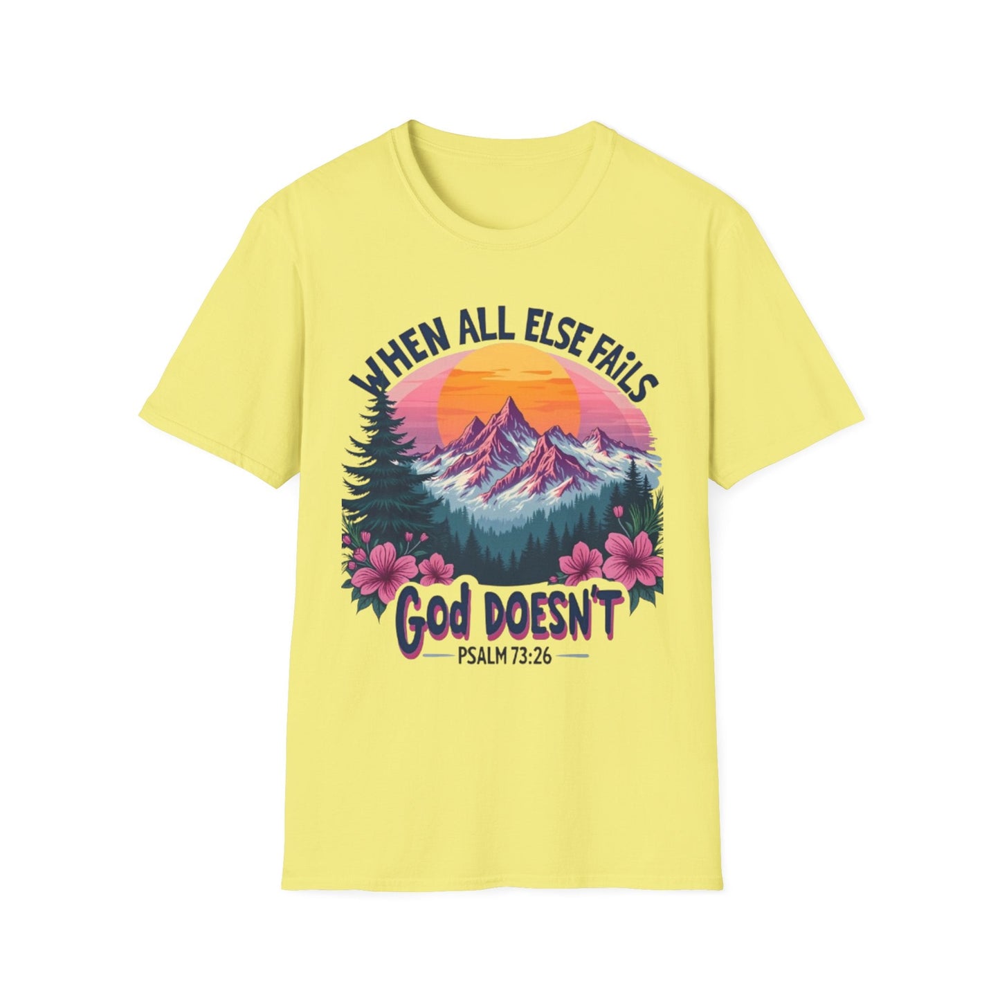 When All Else Fails God Doesn't Tee Cornsilk Printify T-Shirt Rhythm & Drip Apparel