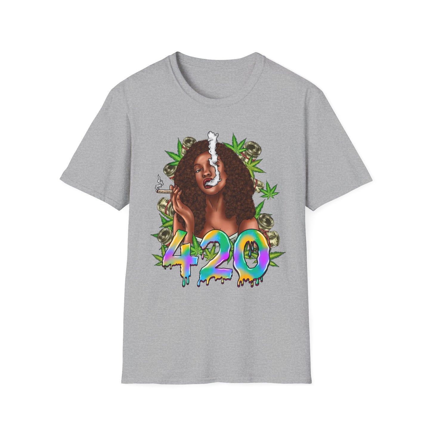 420 Babe T-Shirt Sport Grey Printify T-Shirt Rhythm & Drip Apparel