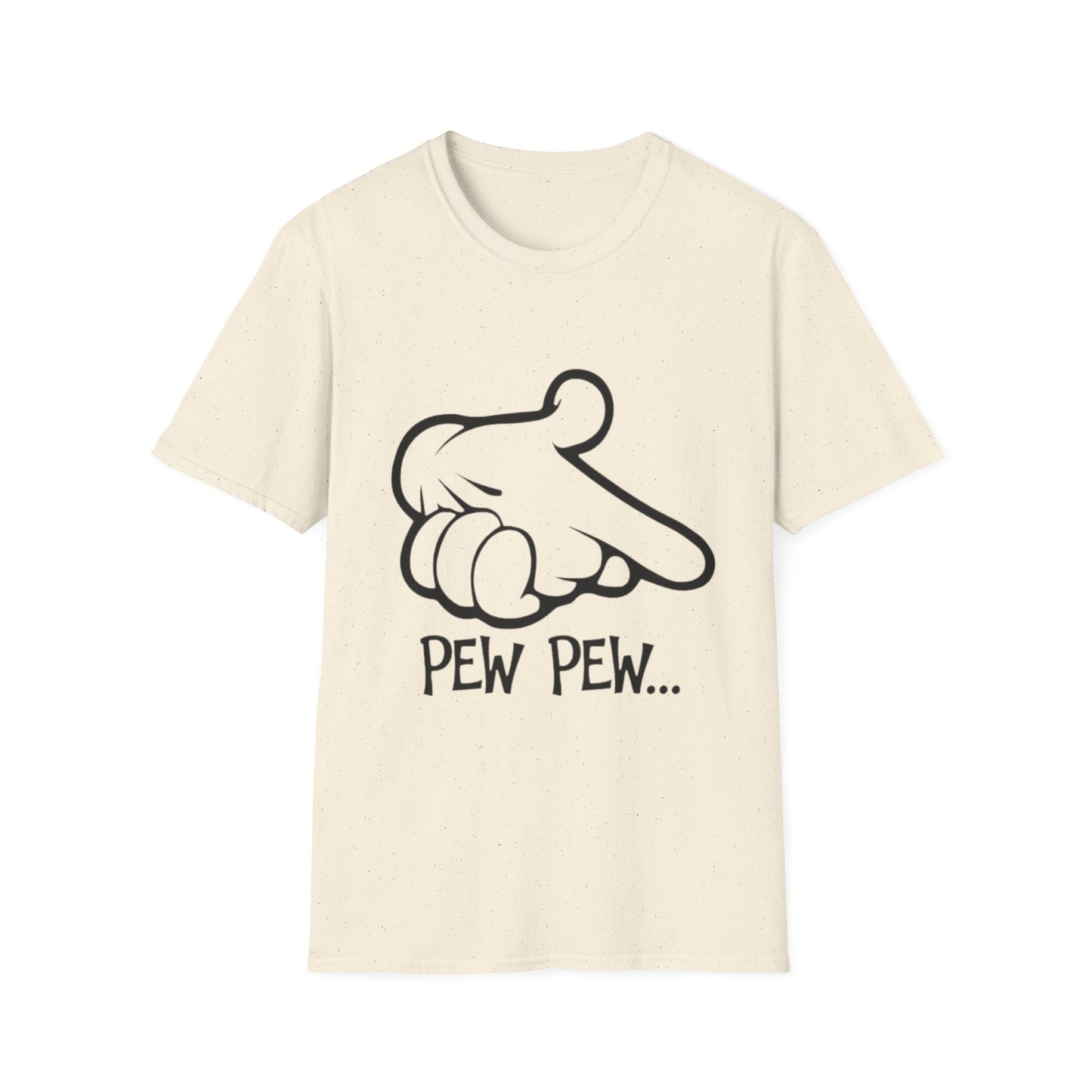 Fun 'Pew Pew' Unisex Softstyle T-Shirt - Casual Graphic Tee for Gamers