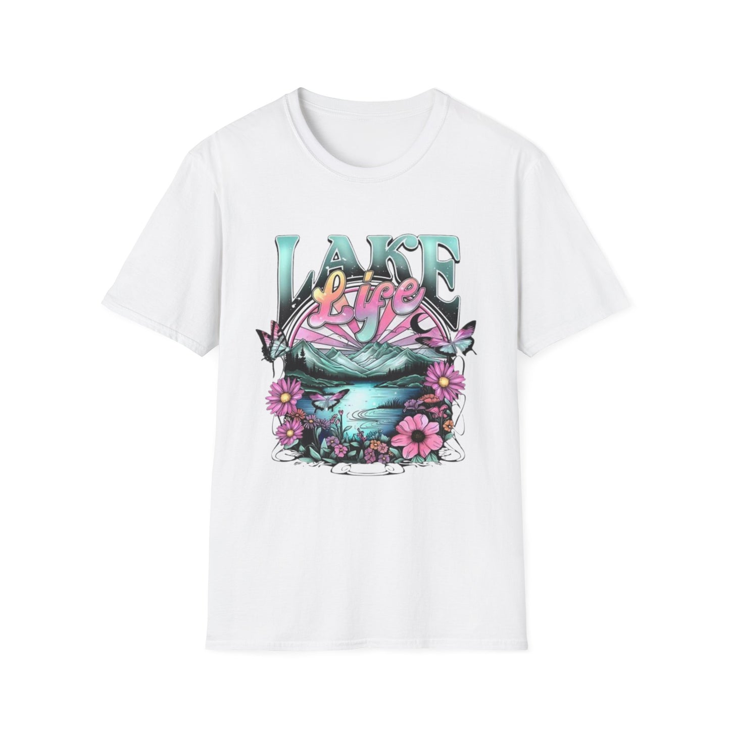 Summer- Lake Life T-Shirt White Printify T-Shirt Rhythm & Drip Apparel