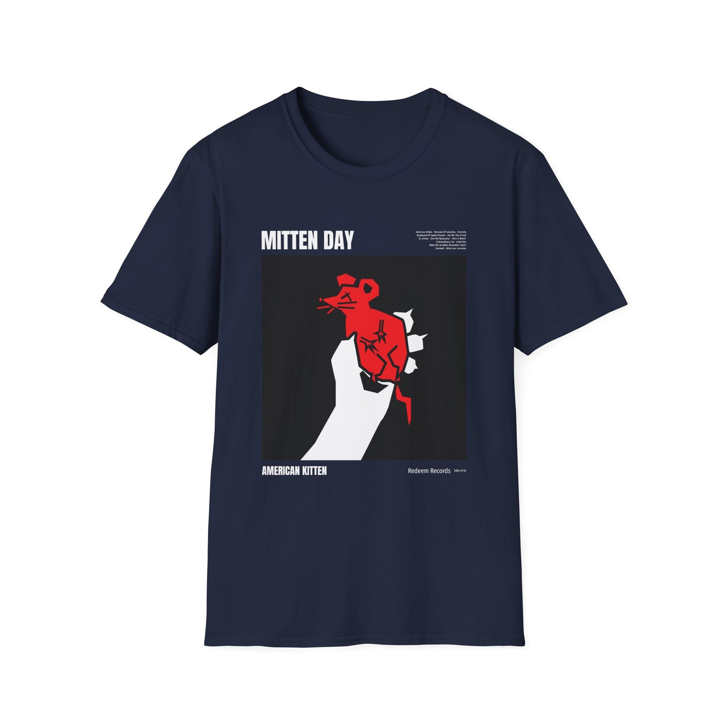 Music- Mitten Day T-Shirt Navy Printify T-Shirt Rhythm & Drip Apparel
