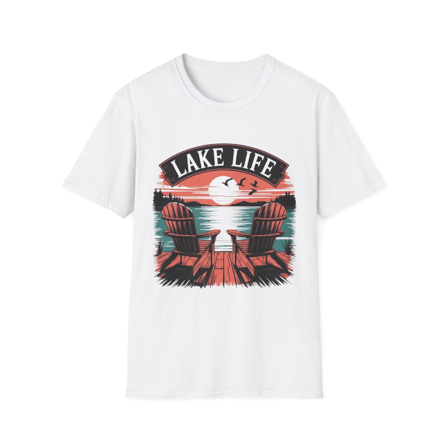 Summer- Lake Life T-Shirt White Printify T-Shirt Rhythm & Drip Apparel