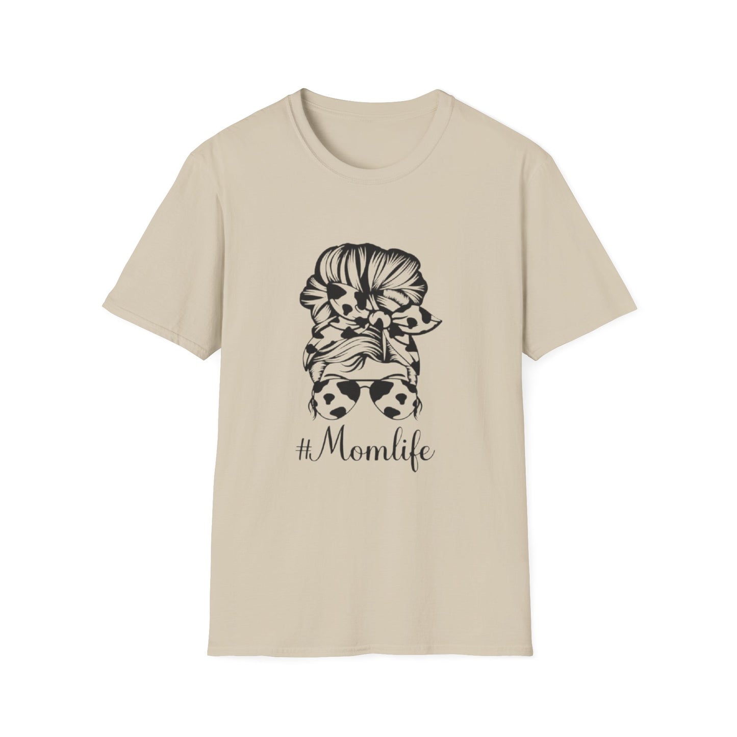 #Momlife Unisex Softstyle T-Shirt Sand Printify T-Shirt Rhythm & Drip Apparel