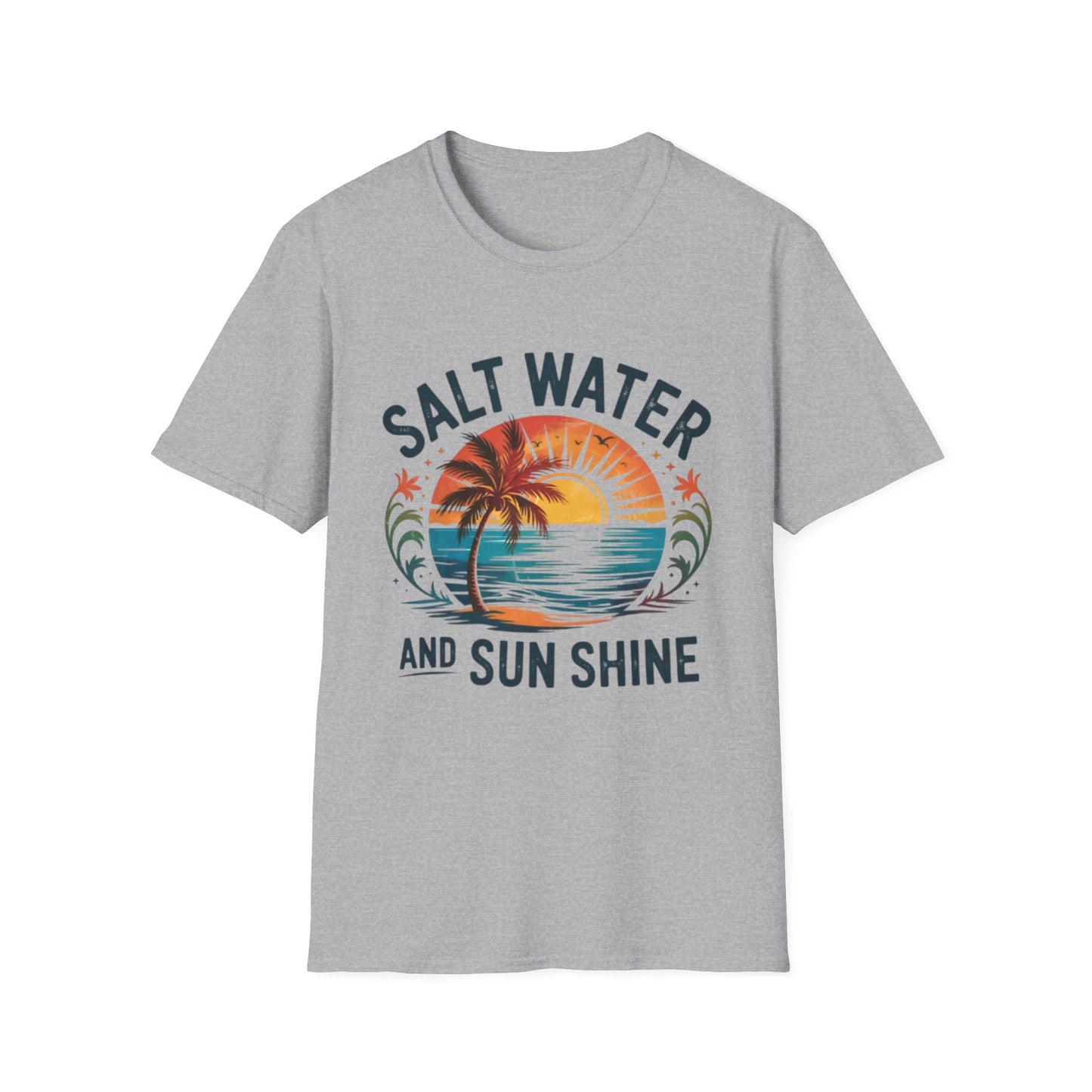 Summer- Sunshine & Salt Water T-Shirt Sport Grey Printify T-Shirt Rhythm & Drip Apparel