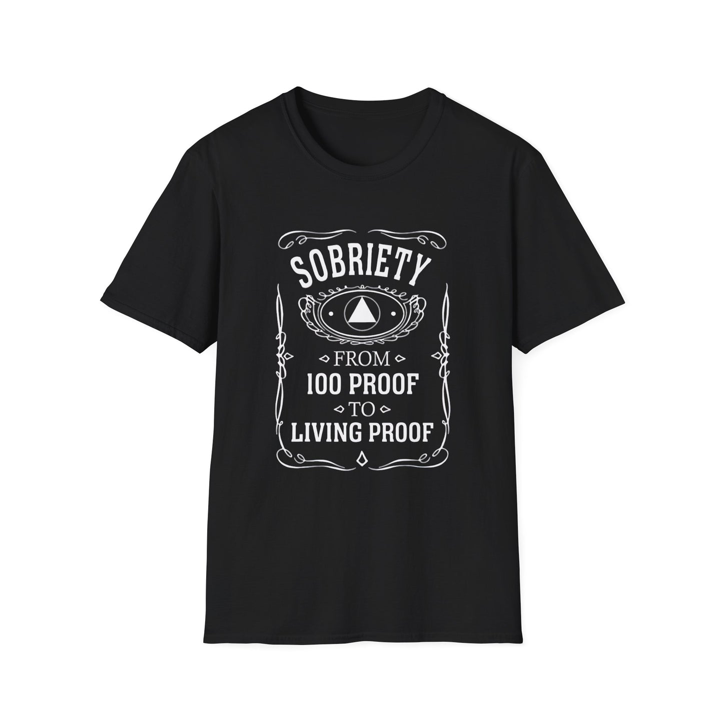Addiction- Sobriety T-Shirt - Unisex Tee, Recovery Gift, Alcohol Awareness Apparel, Motivational Shirt, Sober Living Wear, Gift for Friends Black Printify T-Shirt Rhythm & Drip Apparel
