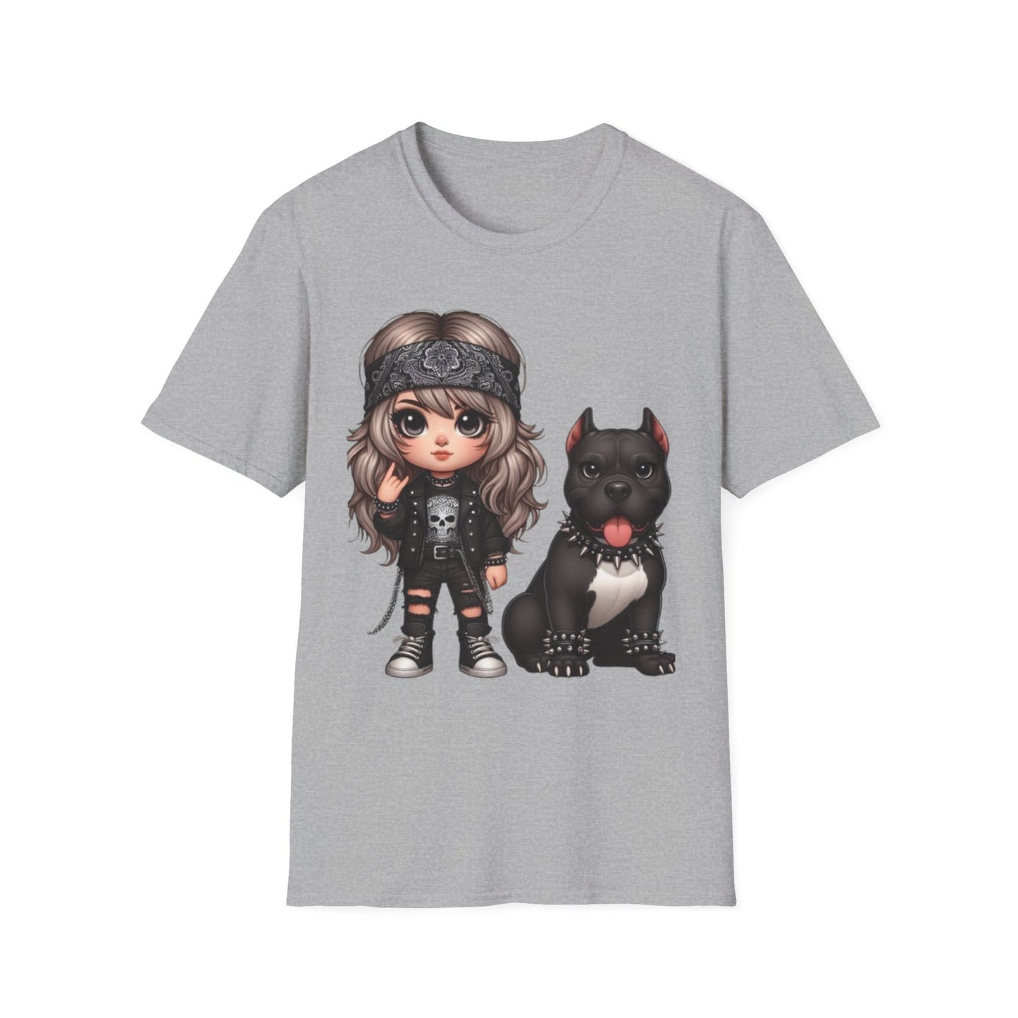 A Girl And Her Dog 4 T-Shirt Sport Grey Printify T-Shirt Rhythm & Drip Apparel