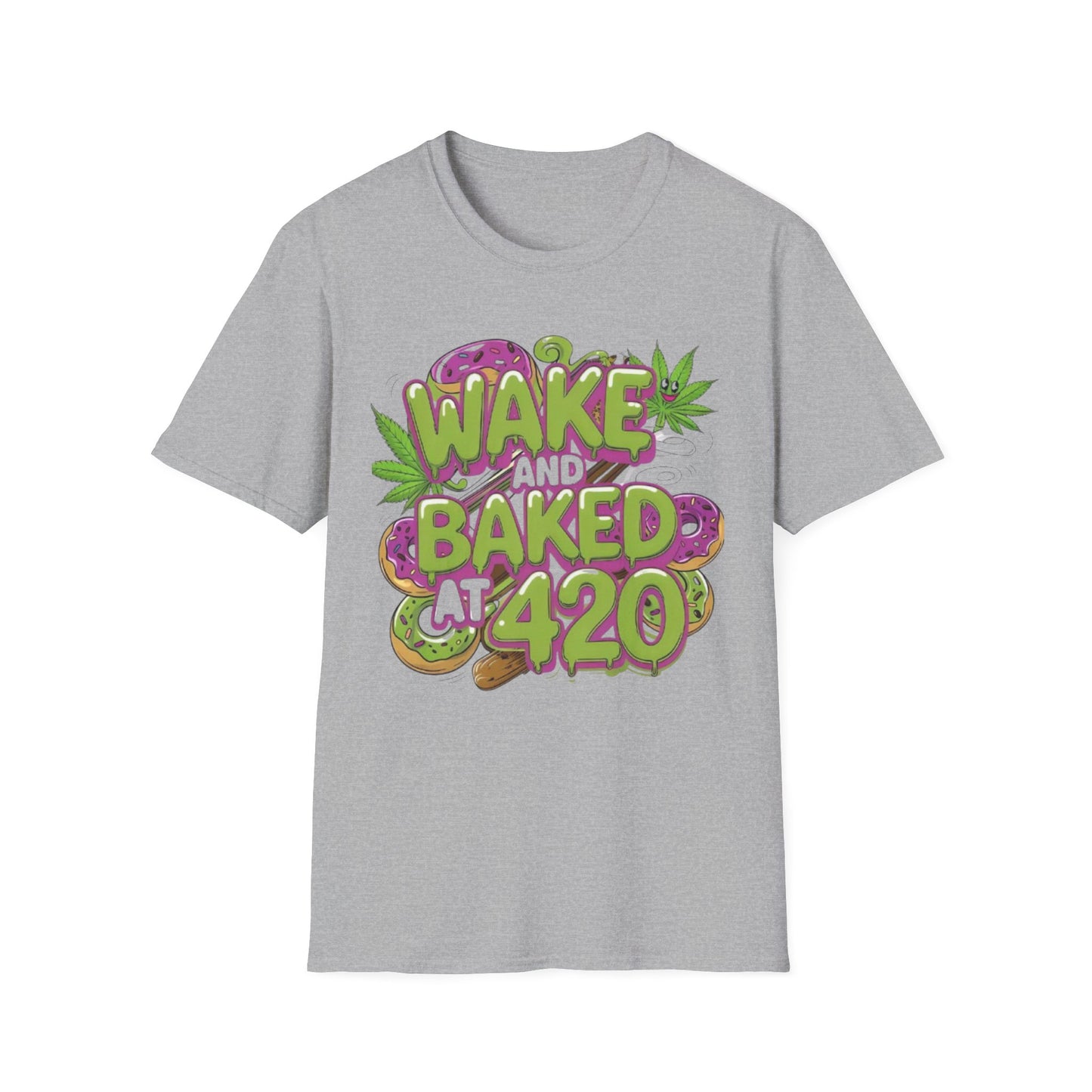 Wake and Baked Unisex T-Shirt Sport Grey Printify T-Shirt Rhythm & Drip Apparel