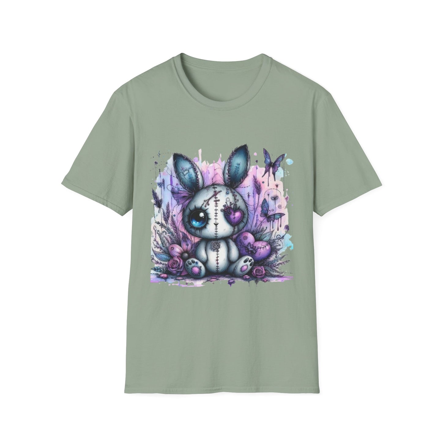 Cute Gothic Bunny Unisex T-Shirt | Softstyle Tee for Halloween & Casual Wear