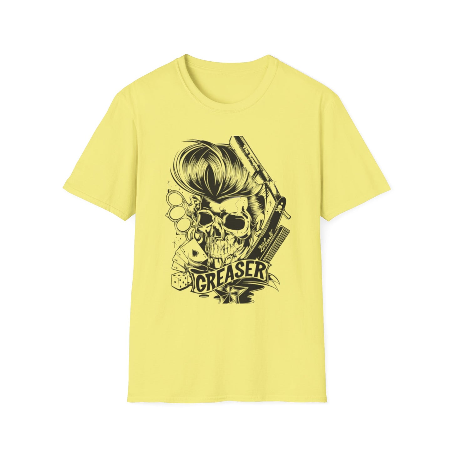 Greaser Rockabilly Graphic T-Shirt Cornsilk Printify T-Shirt Rhythm & Drip Apparel