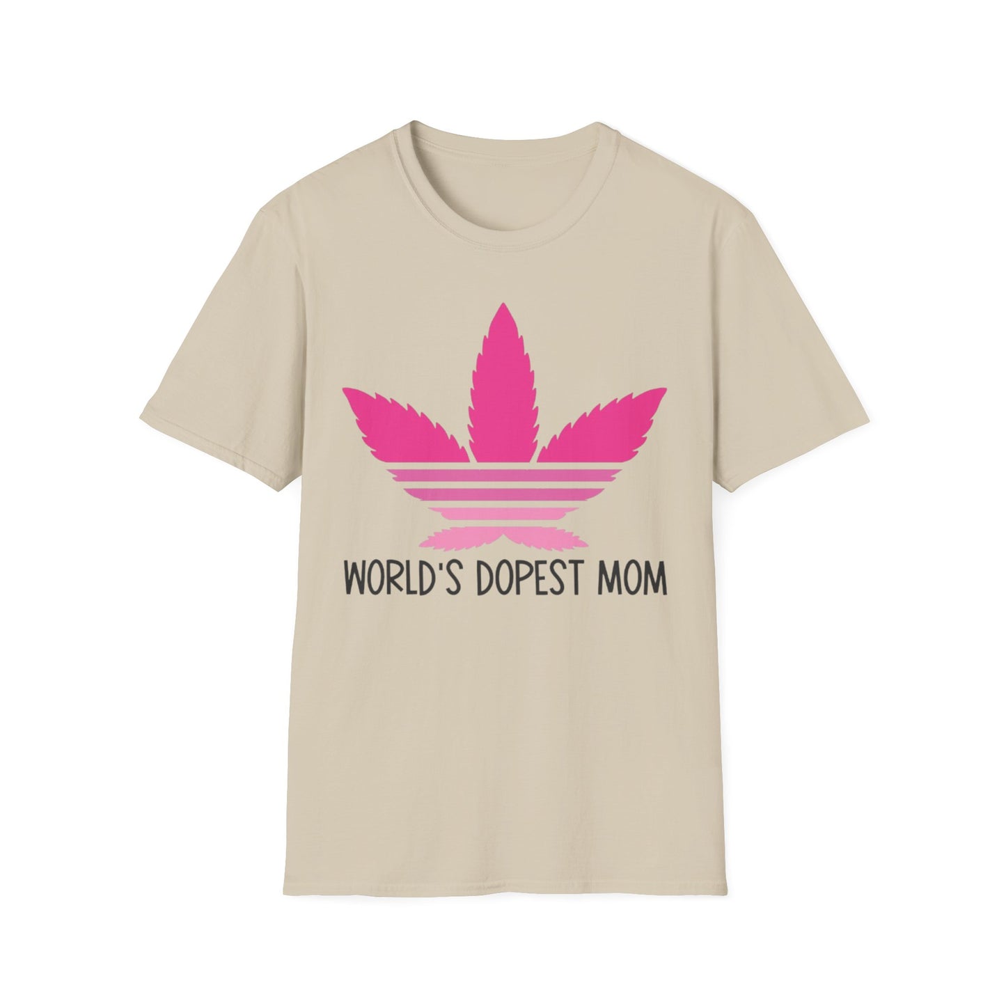 World's Dopest Mom T-Shirt Sand Printify T-Shirt Rhythm & Drip Apparel
