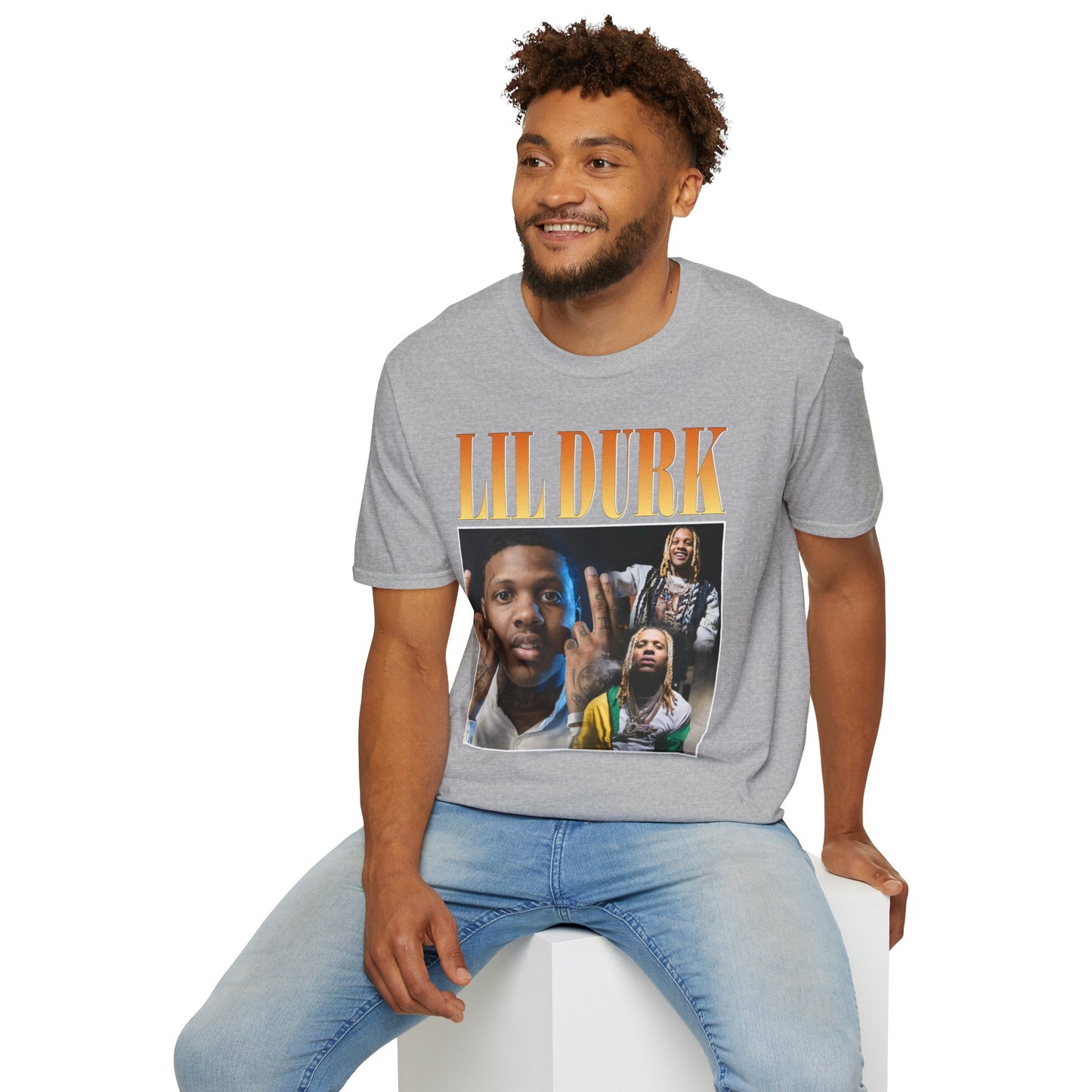 Lil Durk Graphic Unisex Softstyle T-Shirt - Trendy Music Tee for Fans - Rhythm & Drip