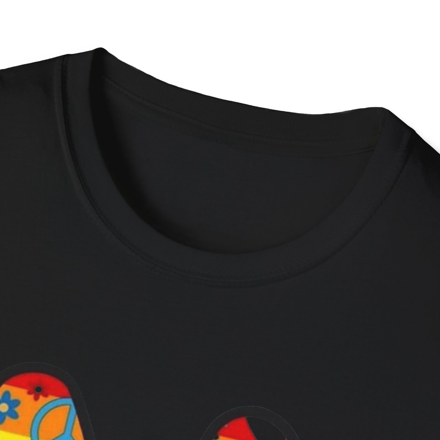 Colorful Peace and Love T-Shirt Printify T-Shirt Rhythm & Drip Apparel