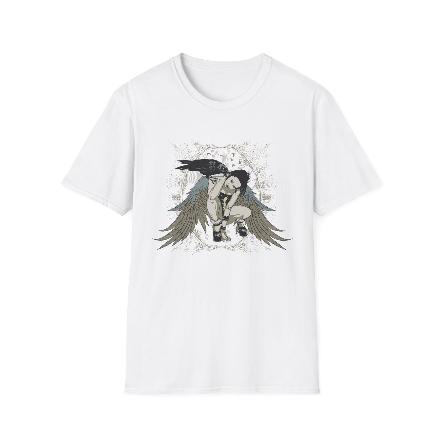 Artistic Raven Design White Printify T-Shirt Rhythm & Drip Apparel