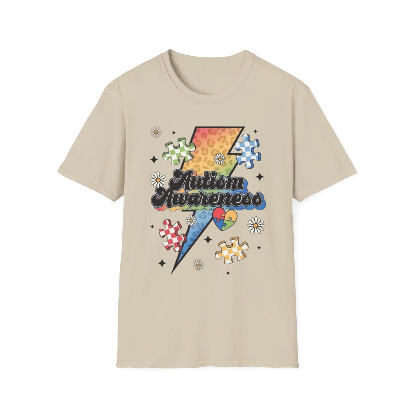 Autism Awareness T-Shirt Sand Printify T-Shirt Rhythm & Drip Apparel