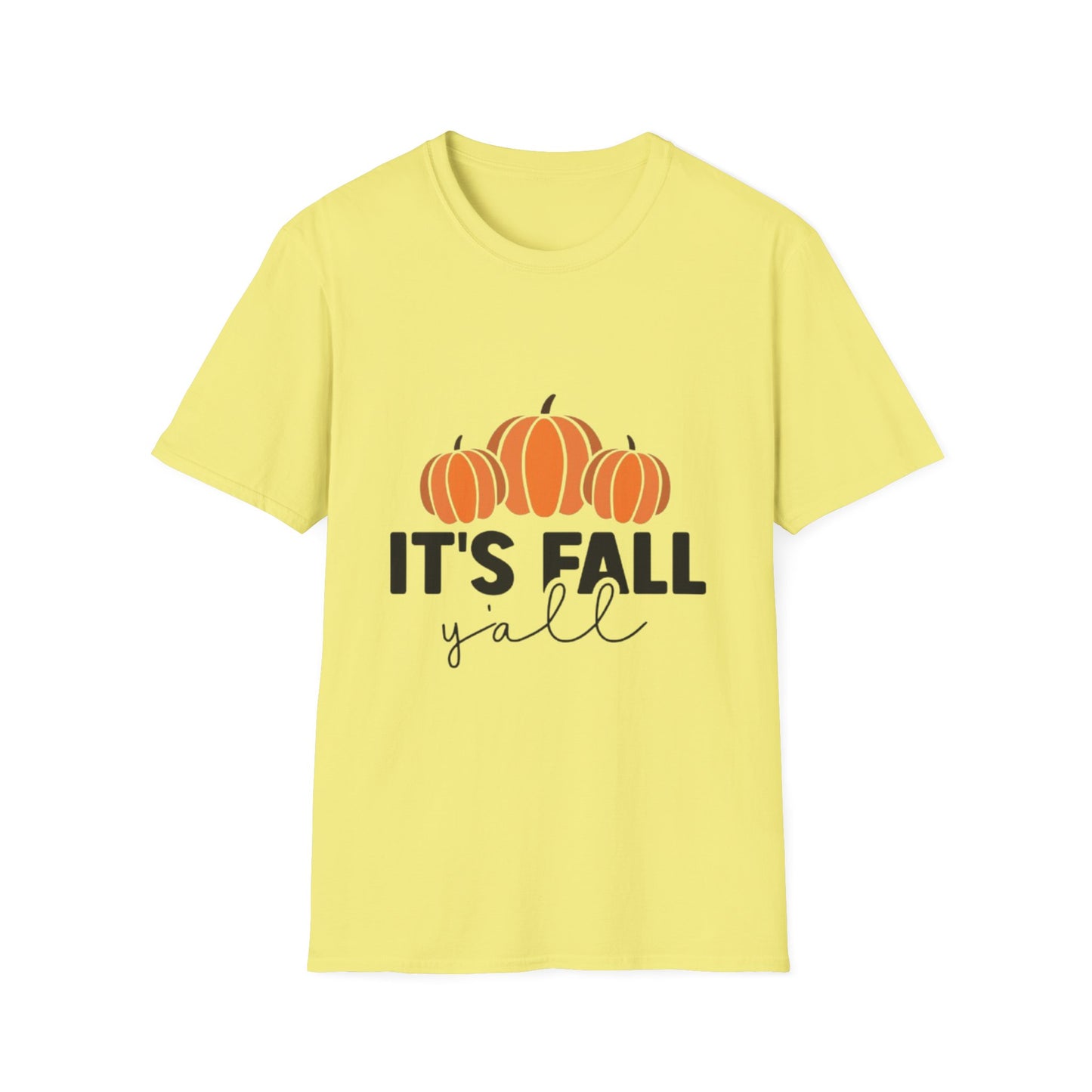 Fall- It's Fall Yall T-Shirt Cornsilk Printify T-Shirt Rhythm & Drip Apparel