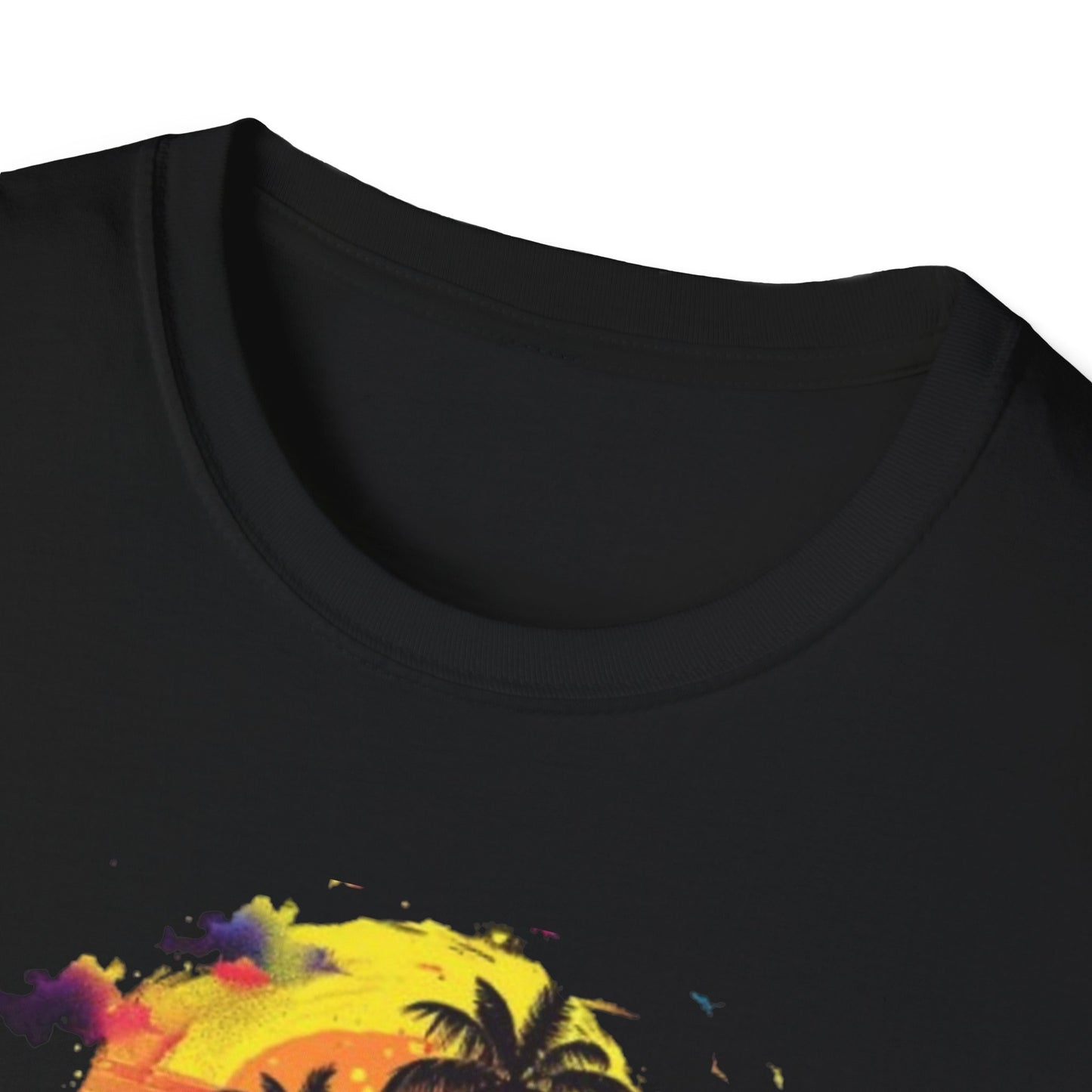 Vibrant Tropical Sunset T-Shirt Printify T-Shirt Rhythm & Drip Apparel
