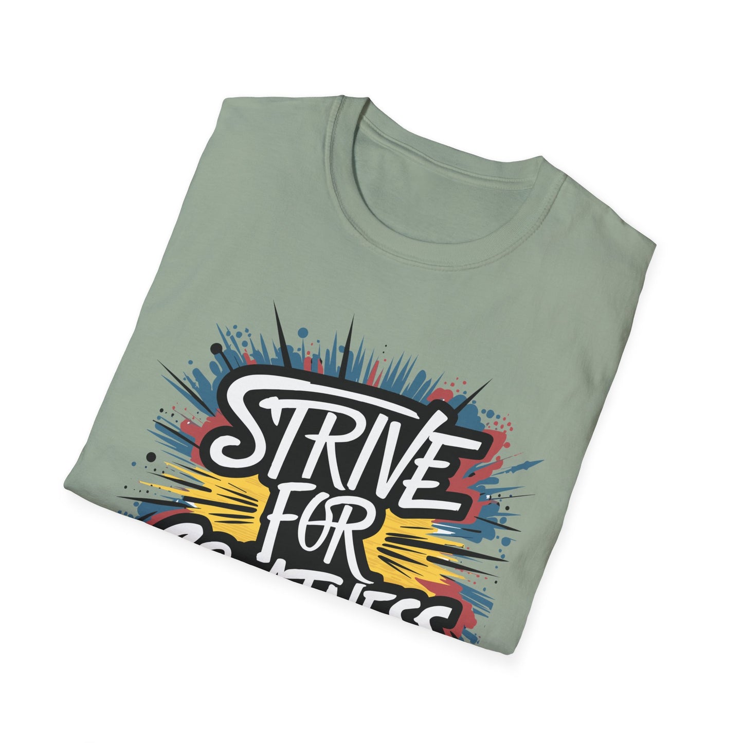 Motivational Unisex Softstyle T-Shirt - 'Strive for Greatness'