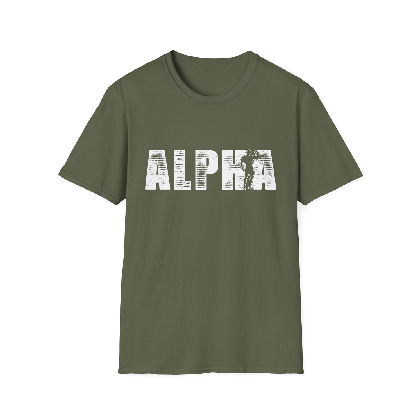 Alpha T-Shirt Military Green Printify T-Shirt Rhythm & Drip Apparel