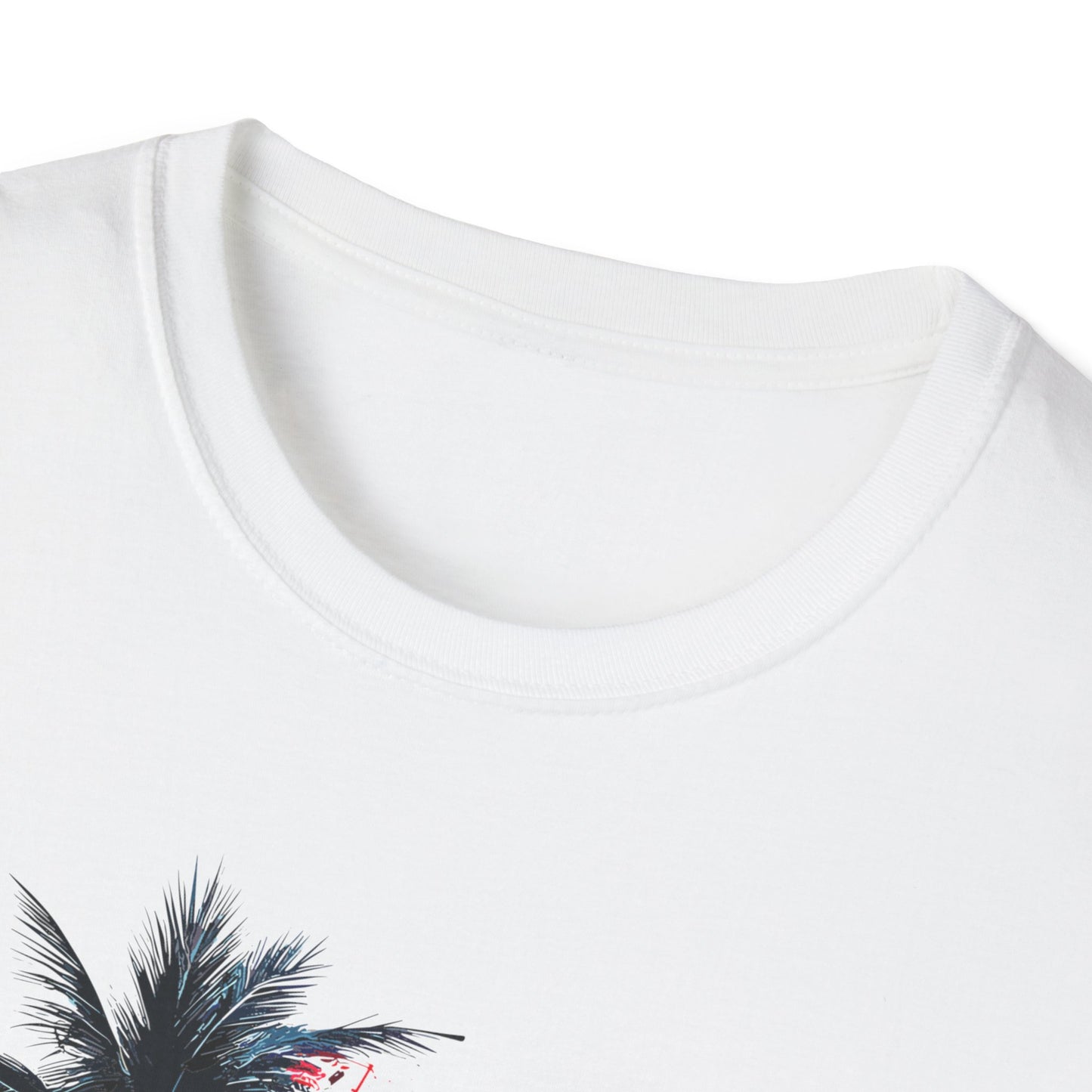 West Side Vibe Unisex Softstyle T-Shirt - Colorful Wheel & Palm Design Printify T-Shirt Rhythm & Drip Apparel