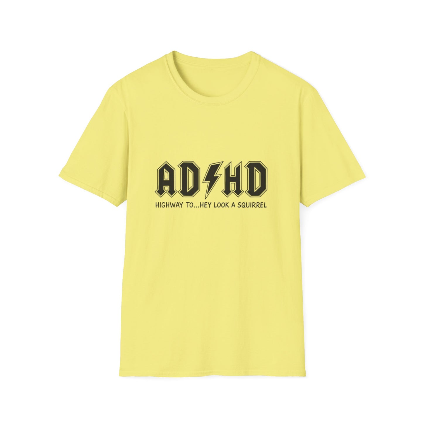 ADHD Highway Look Squirrel T-Shirt Cornsilk Printify T-Shirt Rhythm & Drip Apparel