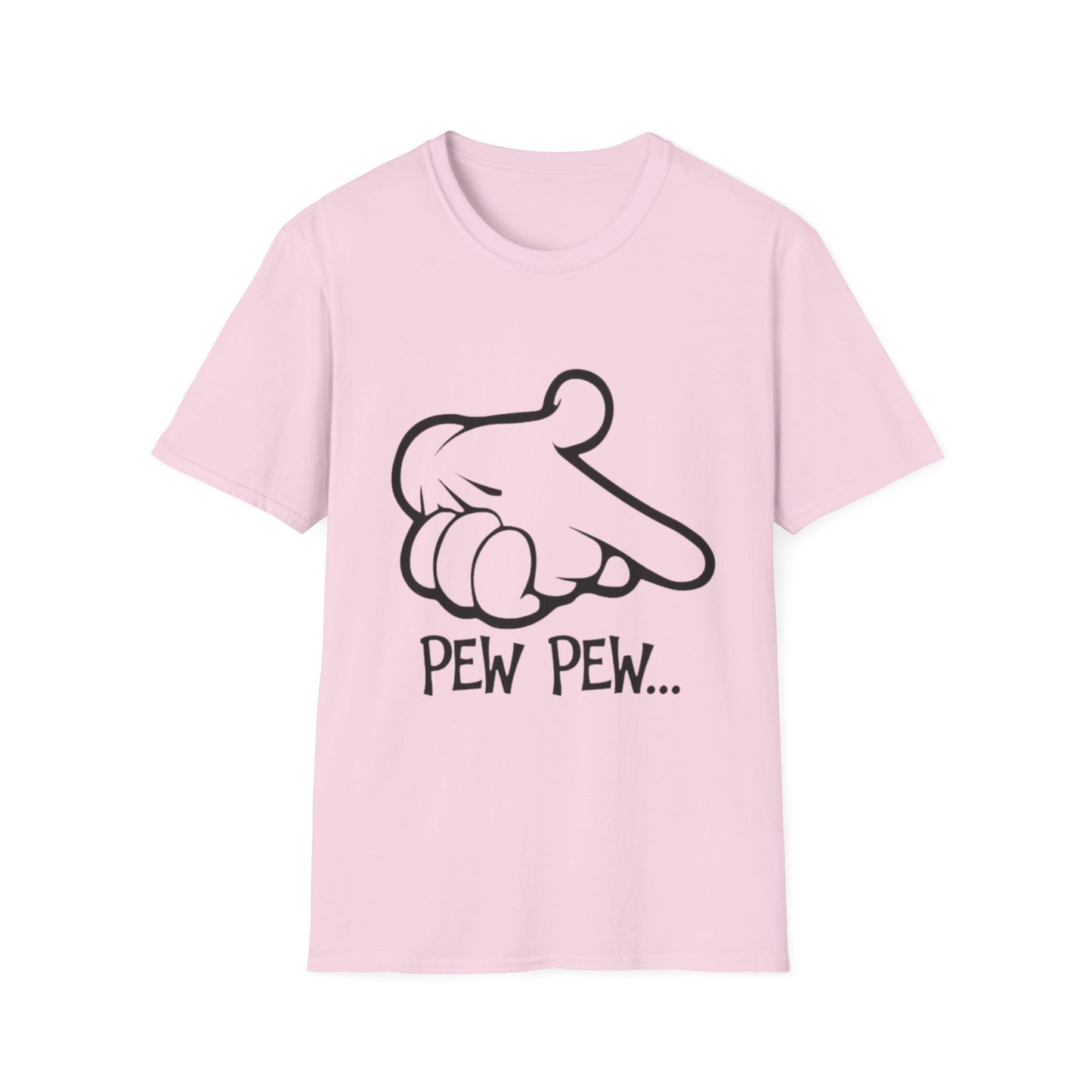 Fun 'Pew Pew' Unisex Softstyle T-Shirt - Casual Graphic Tee for Gamers