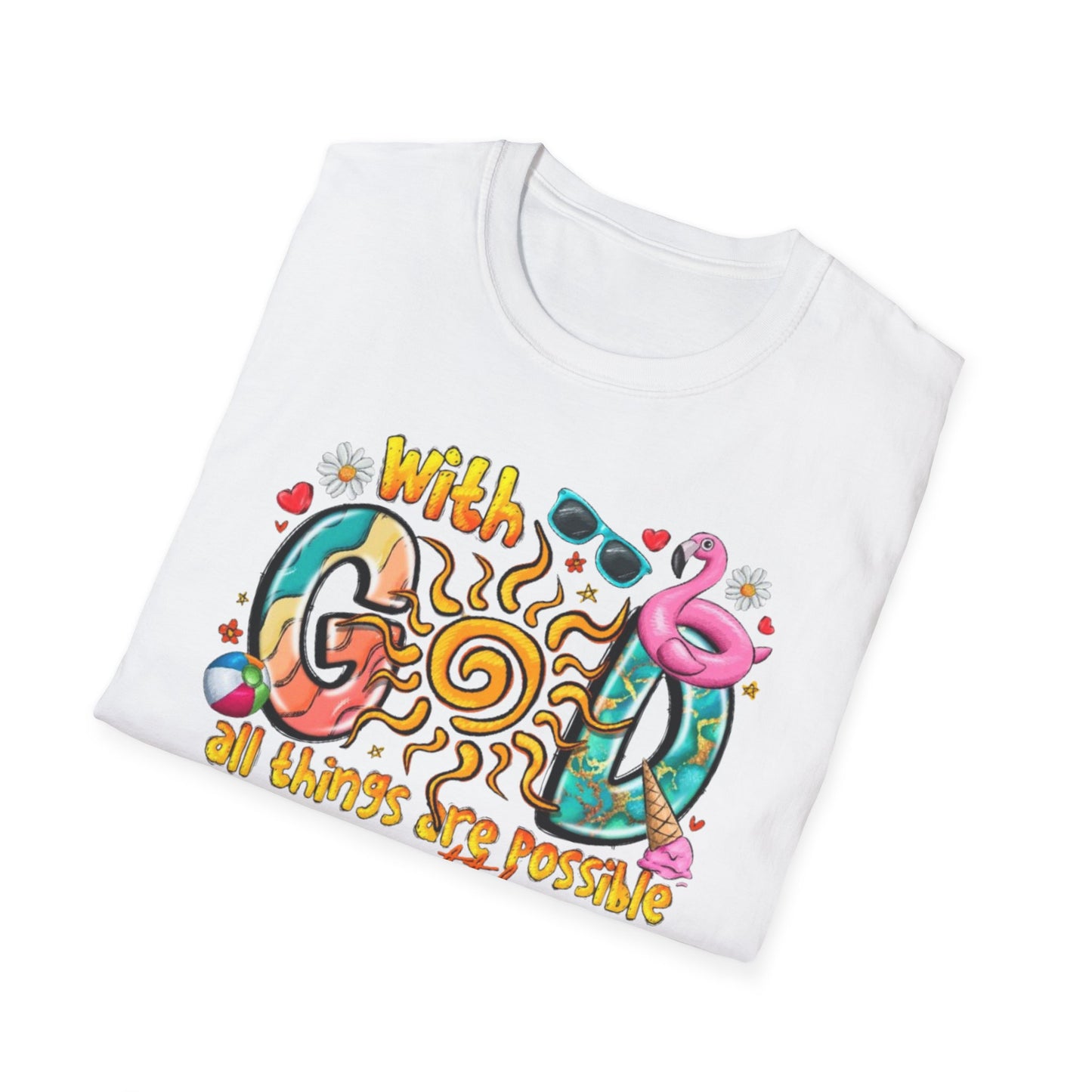 With God, All Things Are Possible T-Shirt Printify T-Shirt Rhythm & Drip Apparel