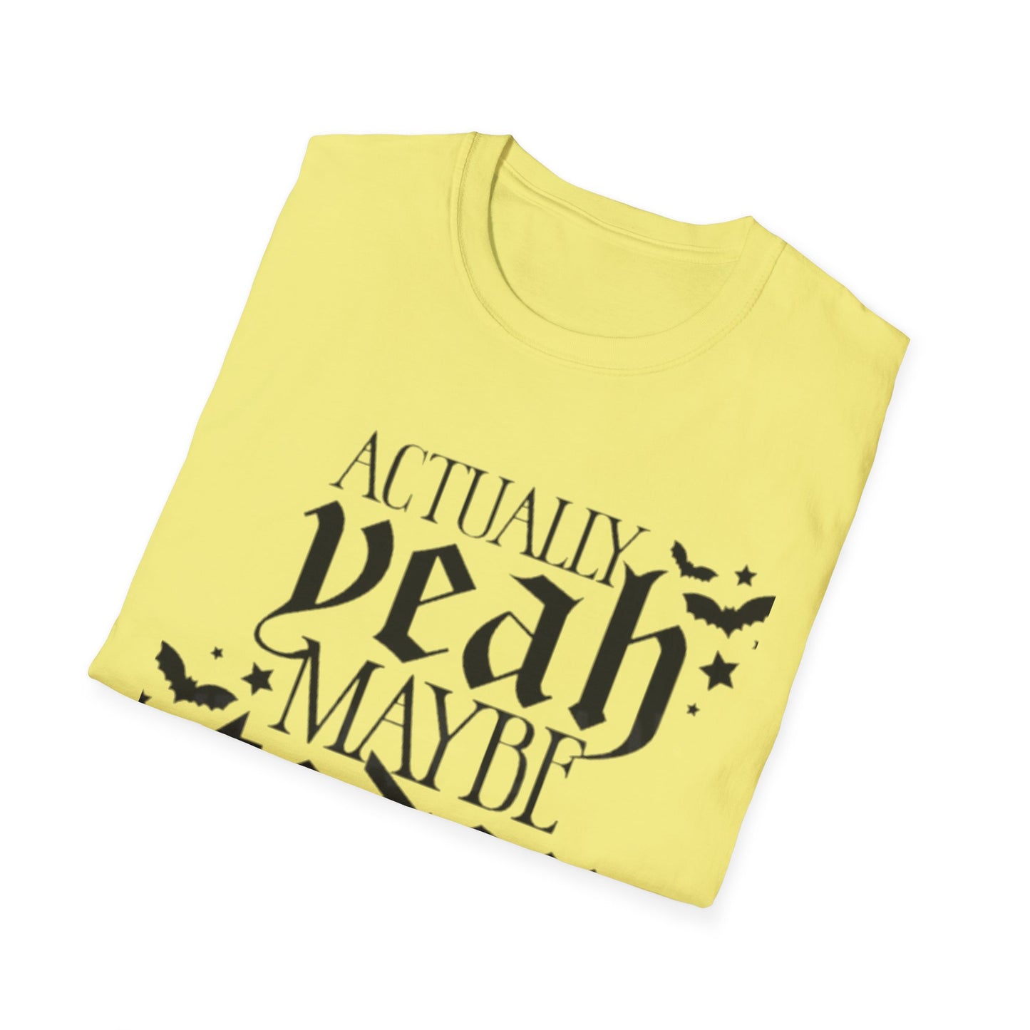Actually Yeah Maybe Today Satan T-Shirt Printify T-Shirt Rhythm & Drip Apparel