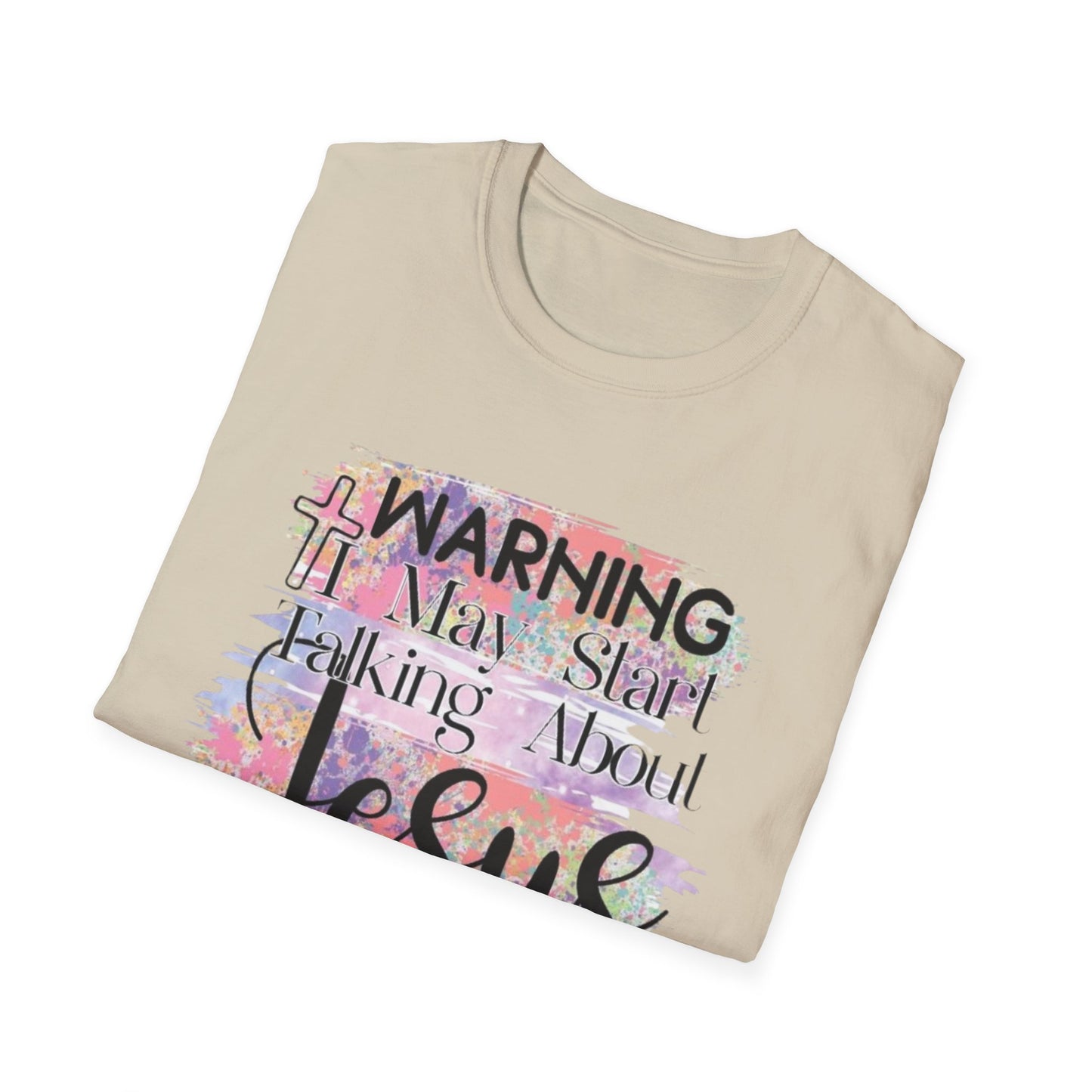 Warning Jesus T-Shirt, Printify T-Shirt Rhythm & Drip Apparel