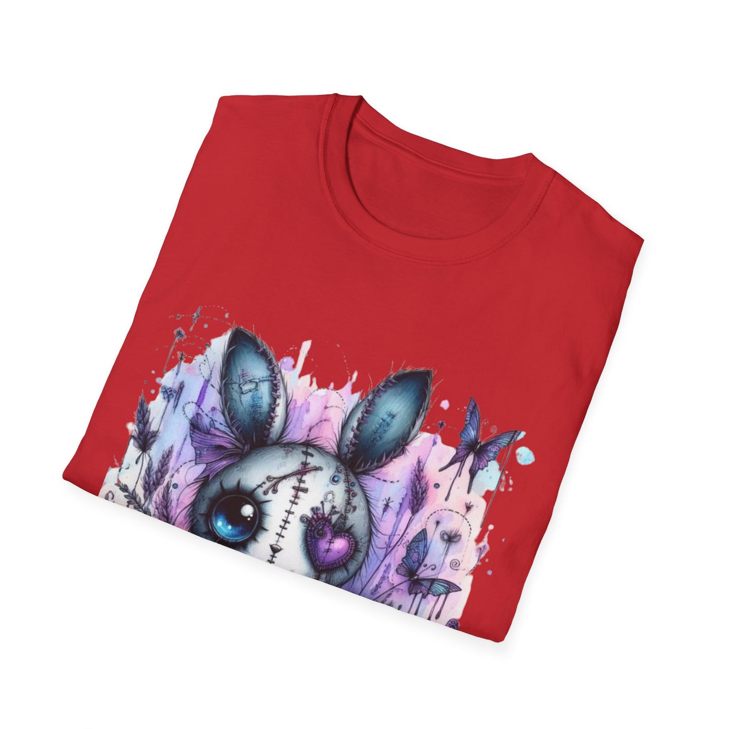 Cute Gothic Bunny Unisex T-Shirt | Softstyle Tee for Halloween & Casual Wear