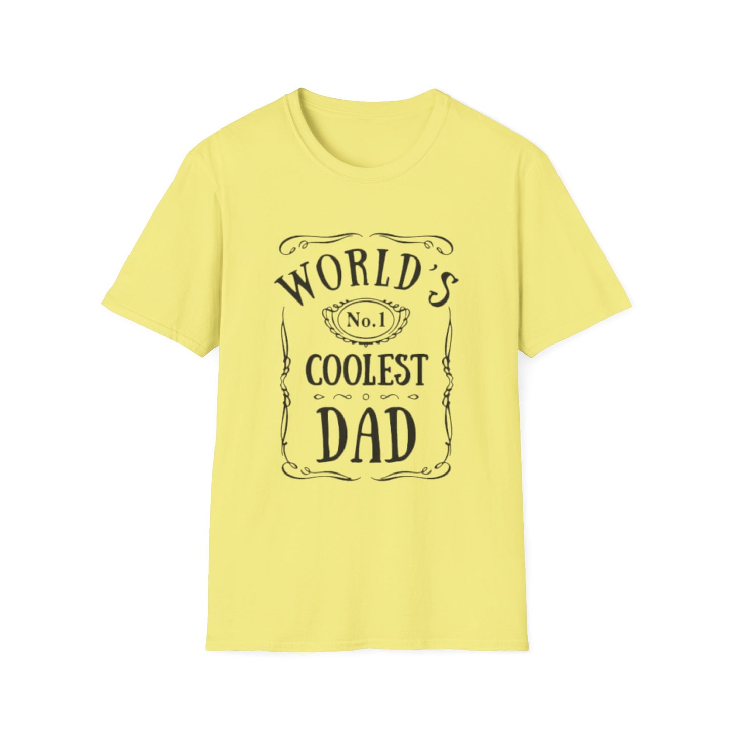 World's Coolest Dad T-Shirt Cornsilk Printify T-Shirt Rhythm & Drip Apparel