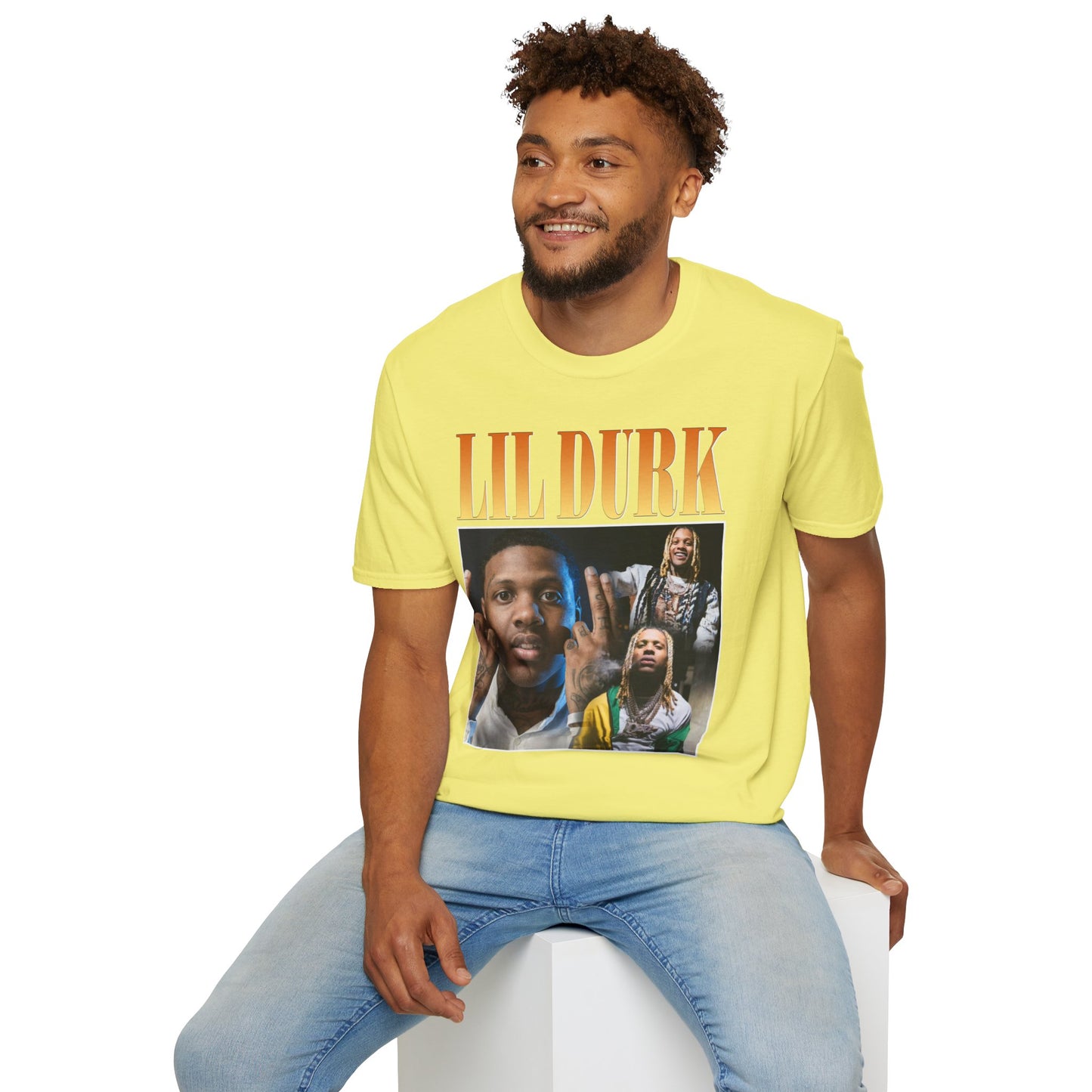 Lil Durk Graphic Unisex Softstyle T-Shirt - Trendy Music Tee for Fans - Rhythm & Drip