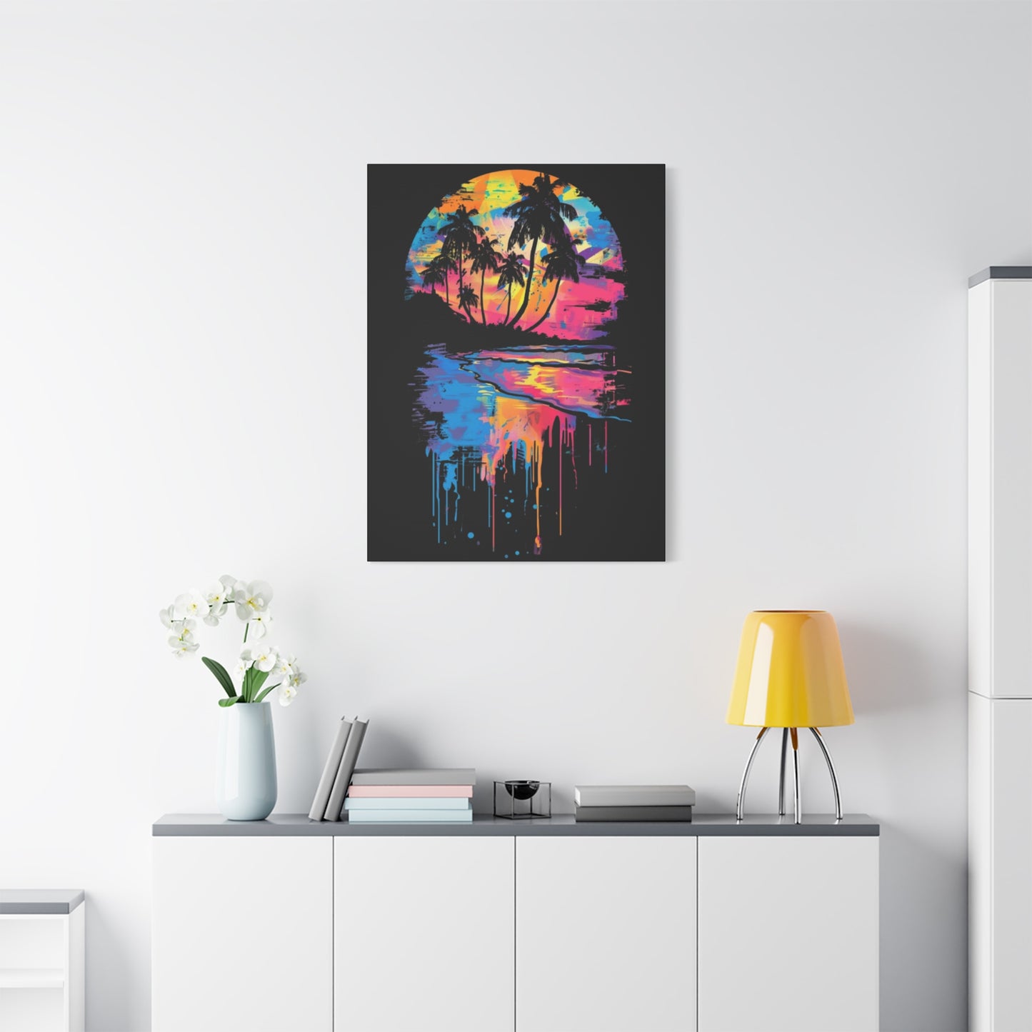 Beach- Vibrant Beach Sunset Canvas Art Print, Tropical Wall Decor, Home Aesthetic, Summer Vibes, Gift for Beach Lovers Printify Canvas Rhythm & Drip Apparel