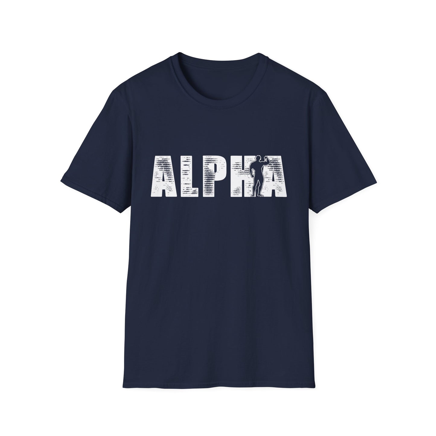 Alpha T-Shirt Navy Printify T-Shirt Rhythm & Drip Apparel