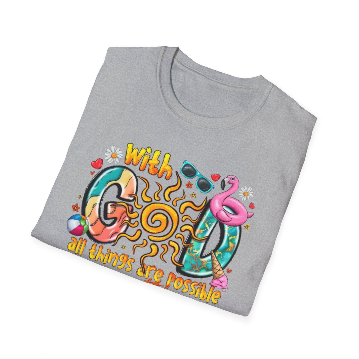 With God, All Things Are Possible T-Shirt Printify T-Shirt Rhythm & Drip Apparel