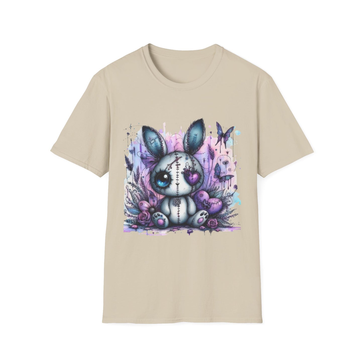 Cute Gothic Bunny Unisex T-Shirt | Softstyle Tee for Halloween & Casual Wear