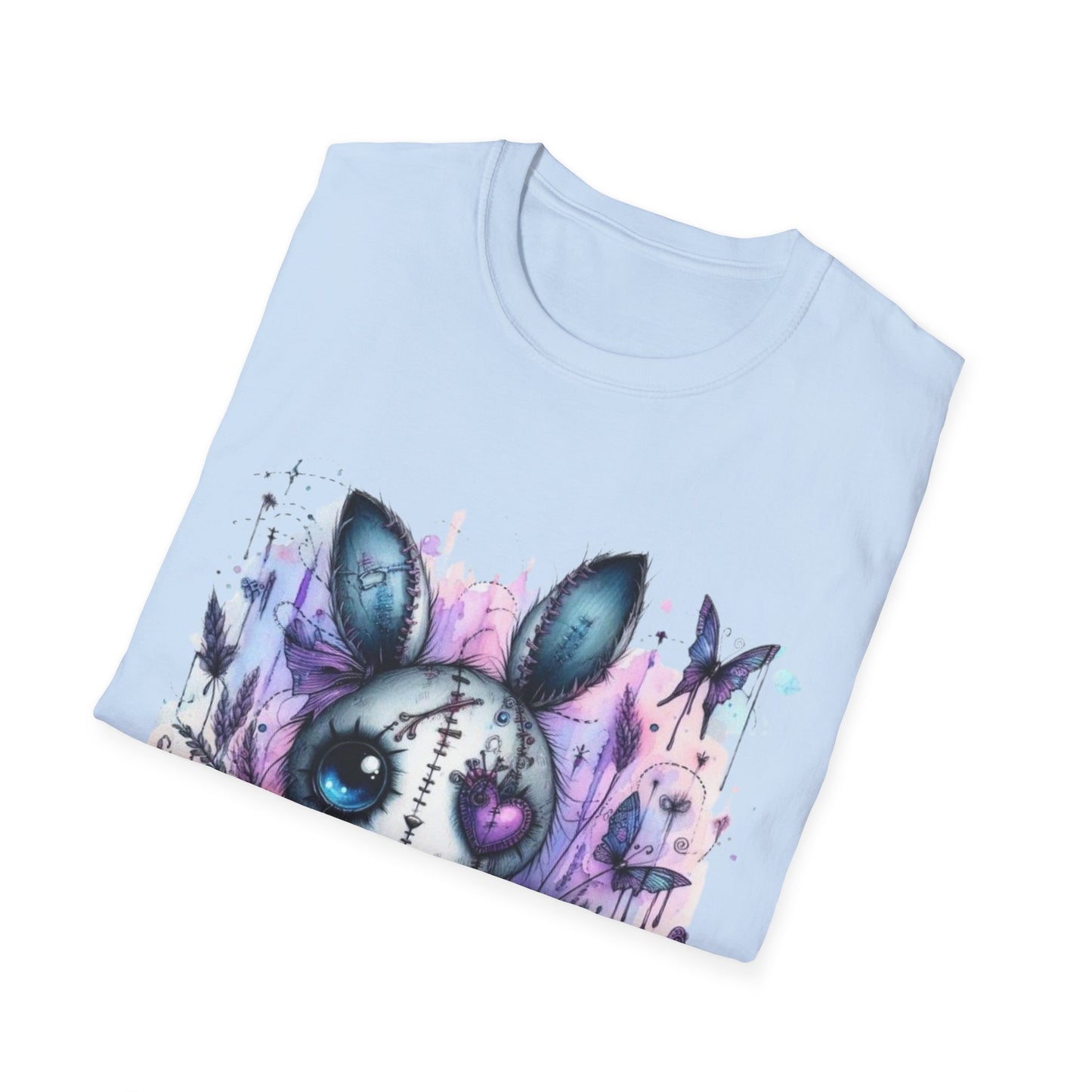 Cute Gothic Bunny Unisex T-Shirt | Softstyle Tee for Halloween & Casual Wear