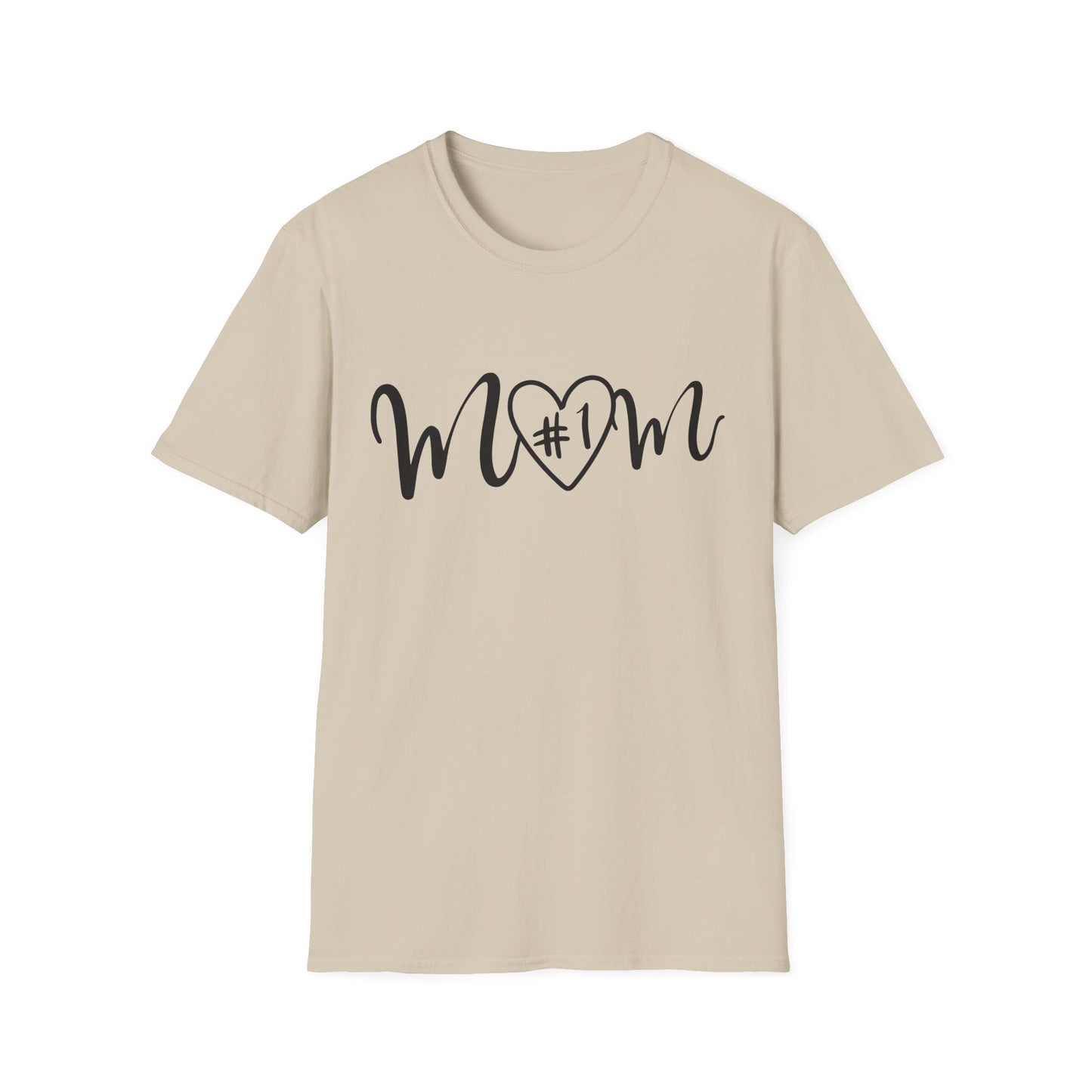 #1 Mom T-Shirt Sand Printify T-Shirt Rhythm & Drip Apparel