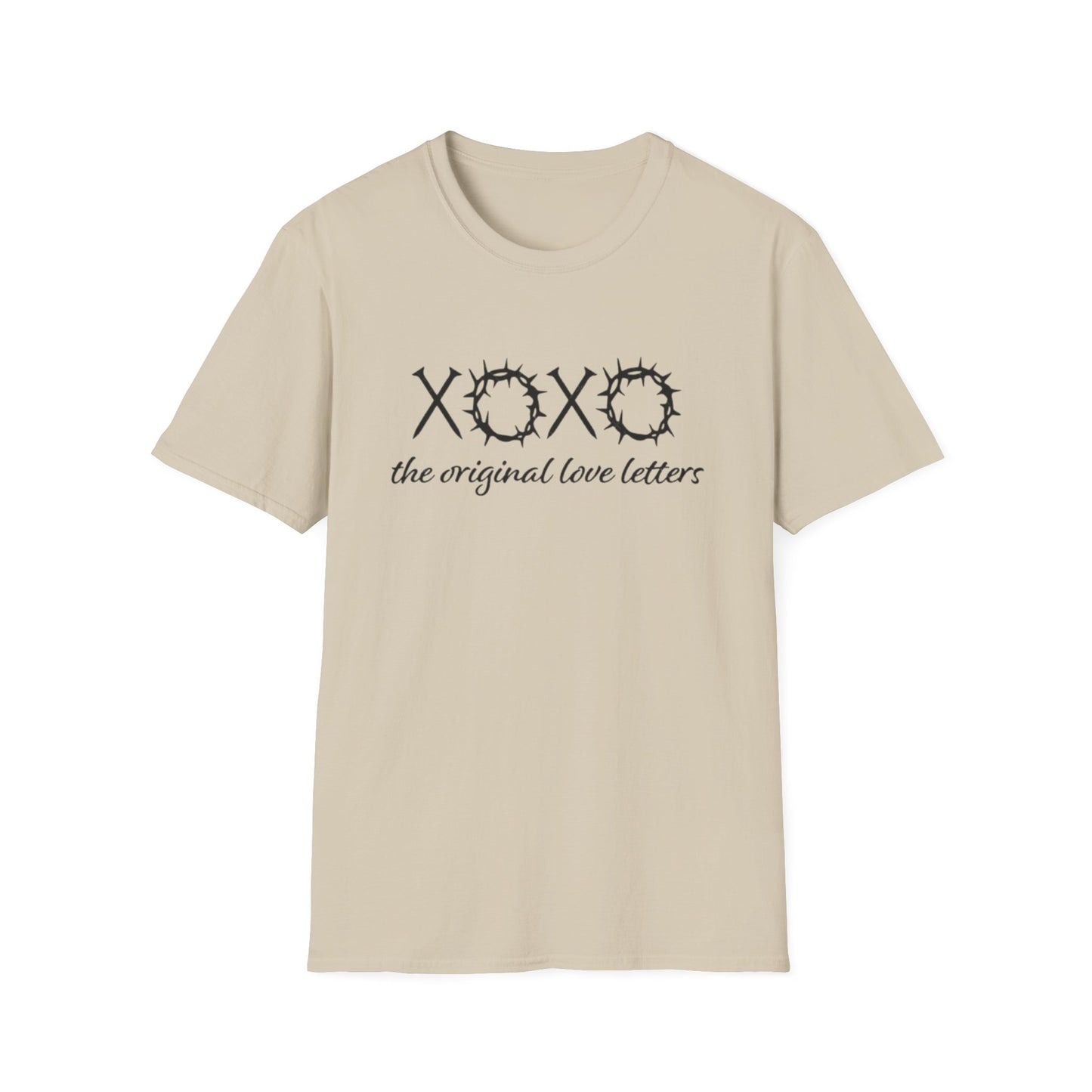 XOXO Love Letters Christian T-Shirt Sand Printify T-Shirt Rhythm & Drip Apparel