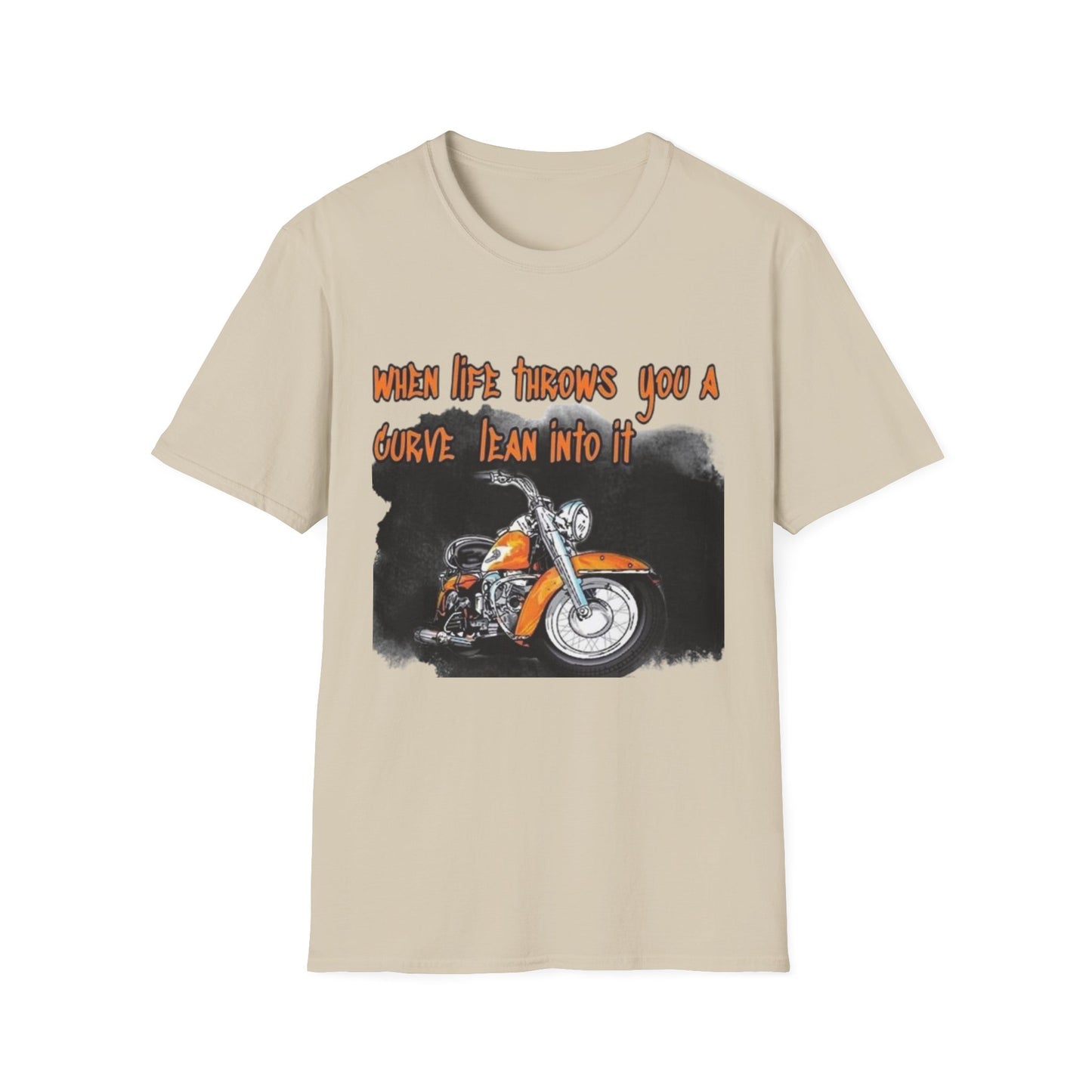 When Life Gives You A Curve Lean Into It Sand Printify T-Shirt Rhythm & Drip Apparel