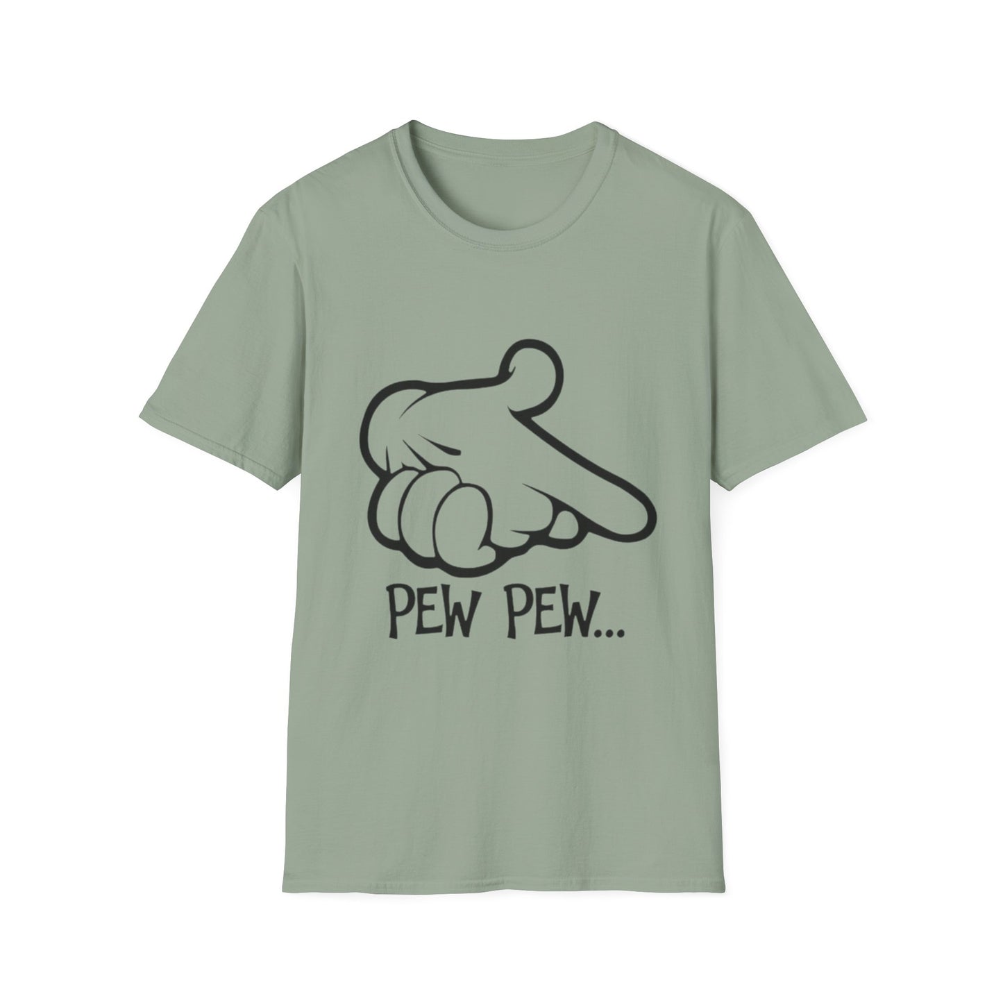Fun 'Pew Pew' Unisex Softstyle T-Shirt - Casual Graphic Tee for Gamers