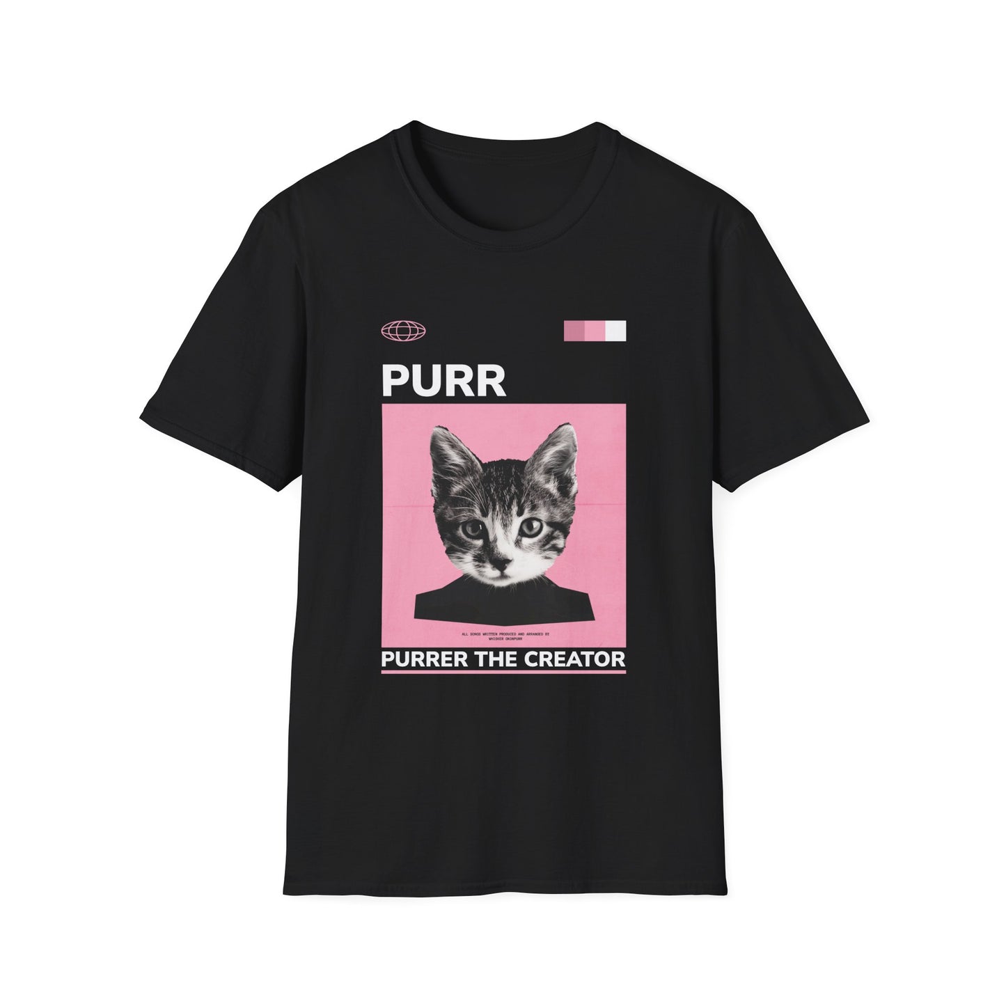 Music- Purr The Creator T-Shirt Black Printify T-Shirt Rhythm & Drip Apparel