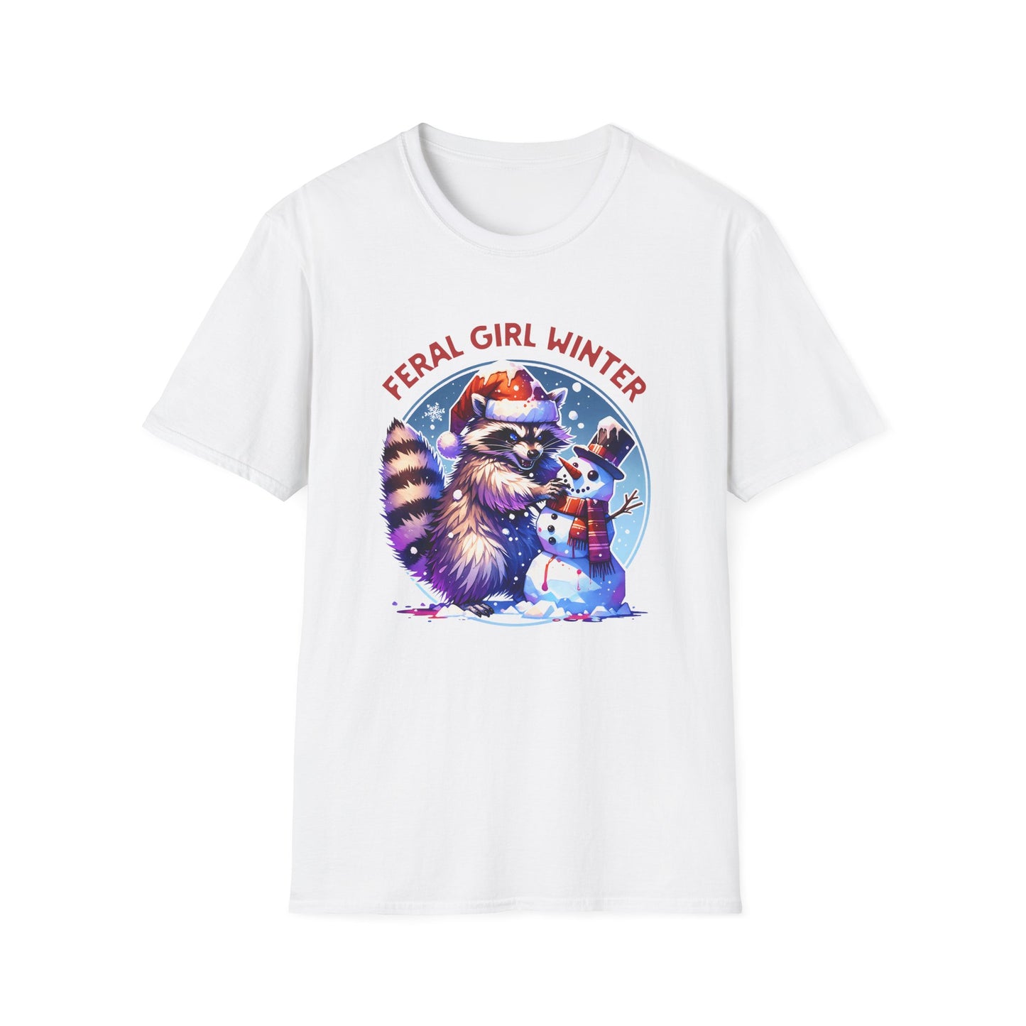 Winter- Feral Girl Winter T-Shirt White Printify T-Shirt Rhythm & Drip Apparel