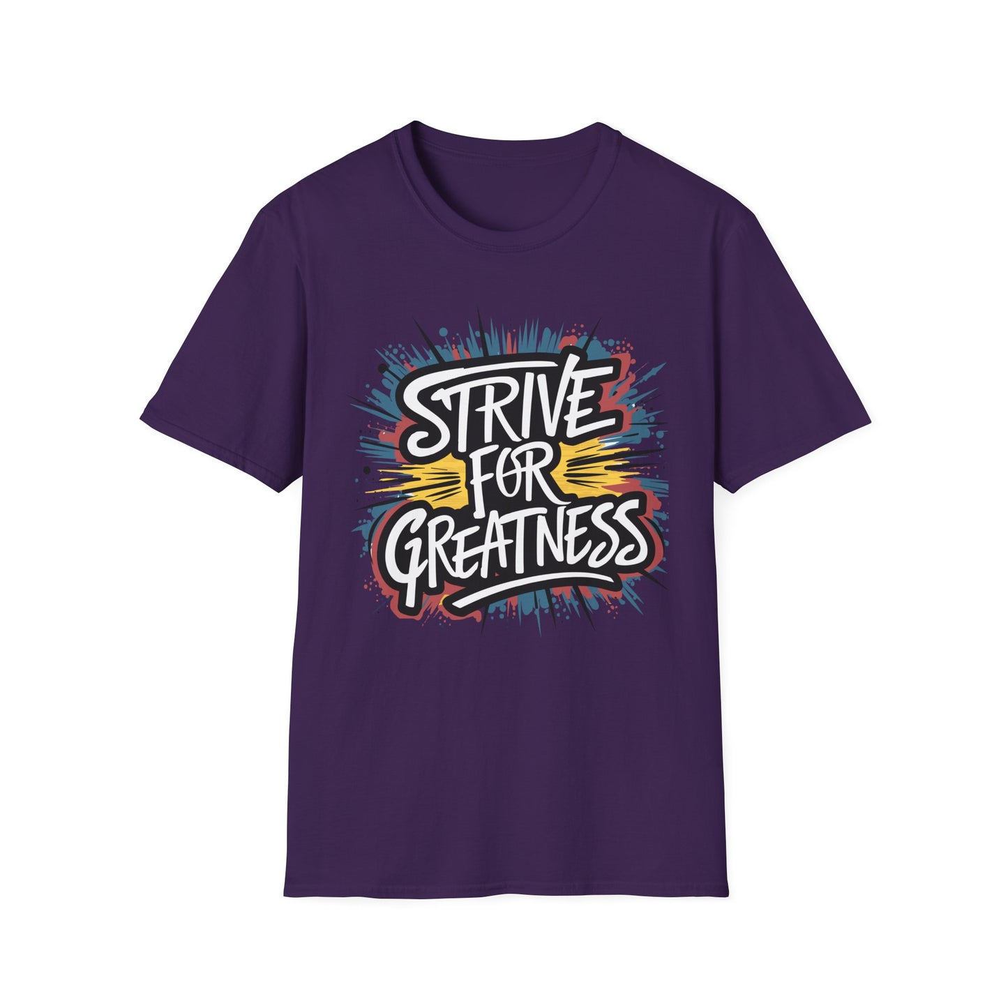 Motivational Unisex Softstyle T-Shirt - 'Strive for Greatness'