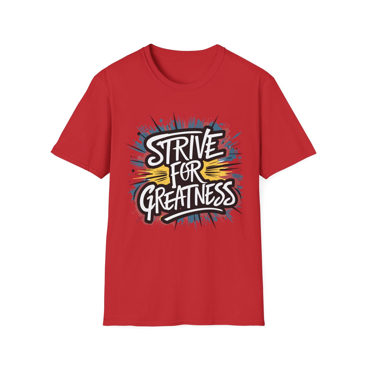 Motivational Unisex Softstyle T-Shirt - 'Strive for Greatness'