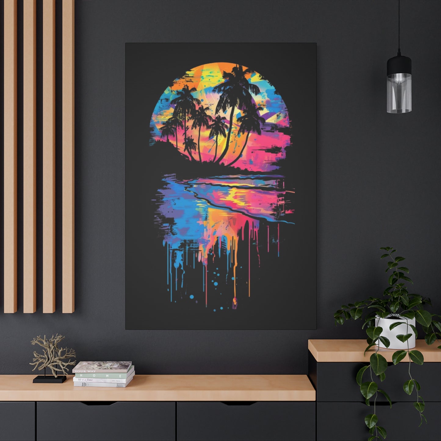 Beach- Vibrant Beach Sunset Canvas Art Print, Tropical Wall Decor, Home Aesthetic, Summer Vibes, Gift for Beach Lovers Printify Canvas Rhythm & Drip Apparel