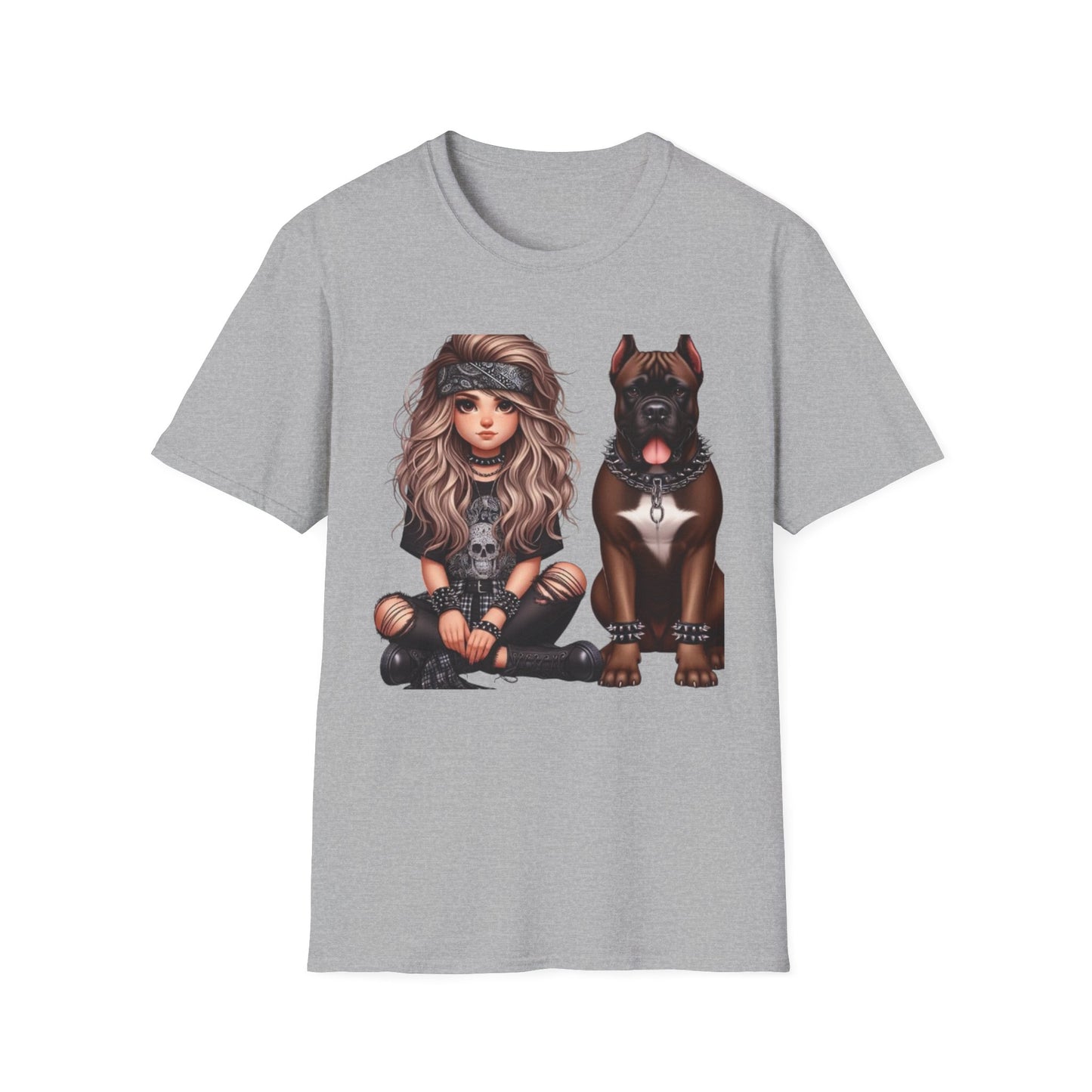 A Girl And Her Dog 5 T-Shirt Sport Grey Printify T-Shirt Rhythm & Drip Apparel