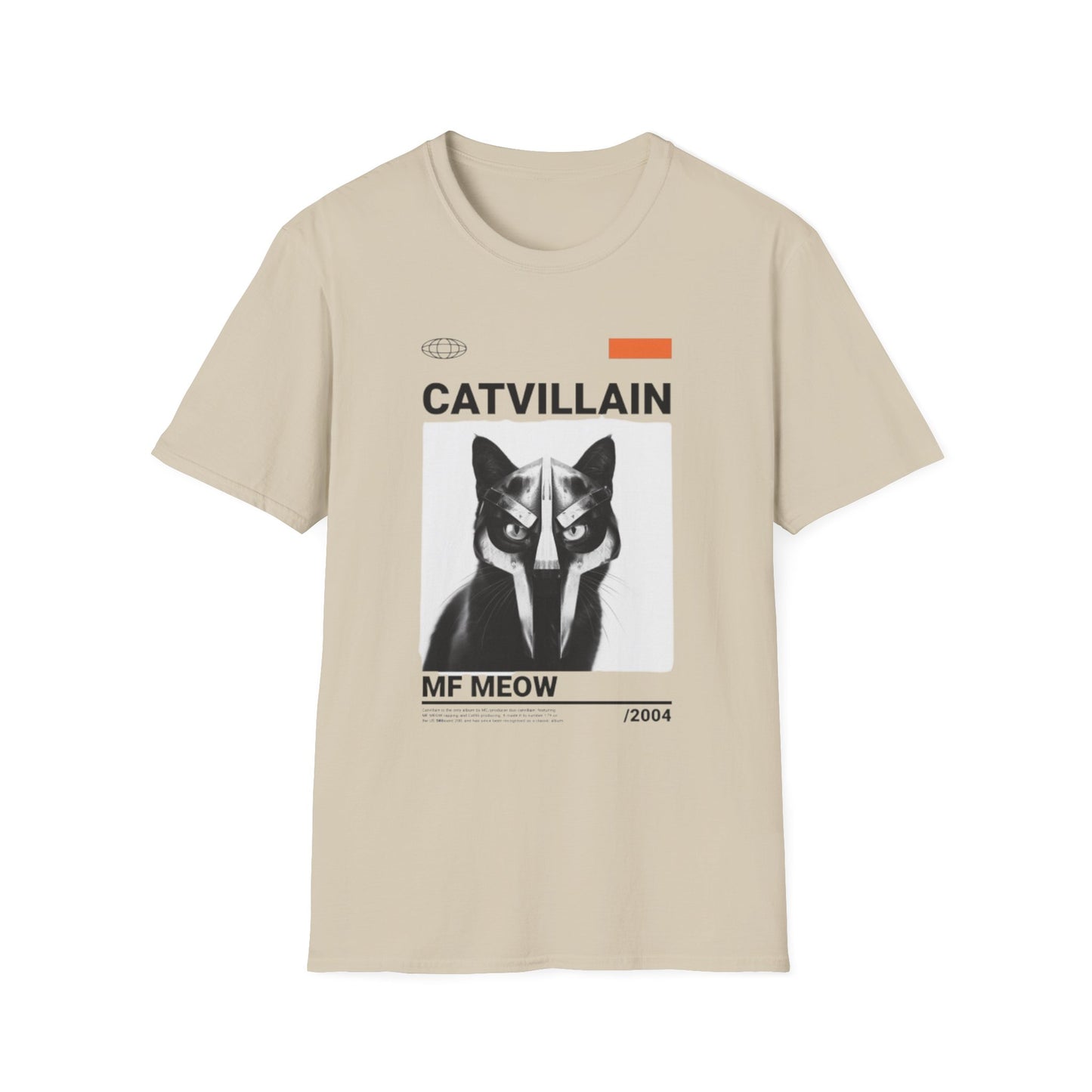 Music- Cat Villain T-Shirt Sand Printify T-Shirt Rhythm & Drip Apparel