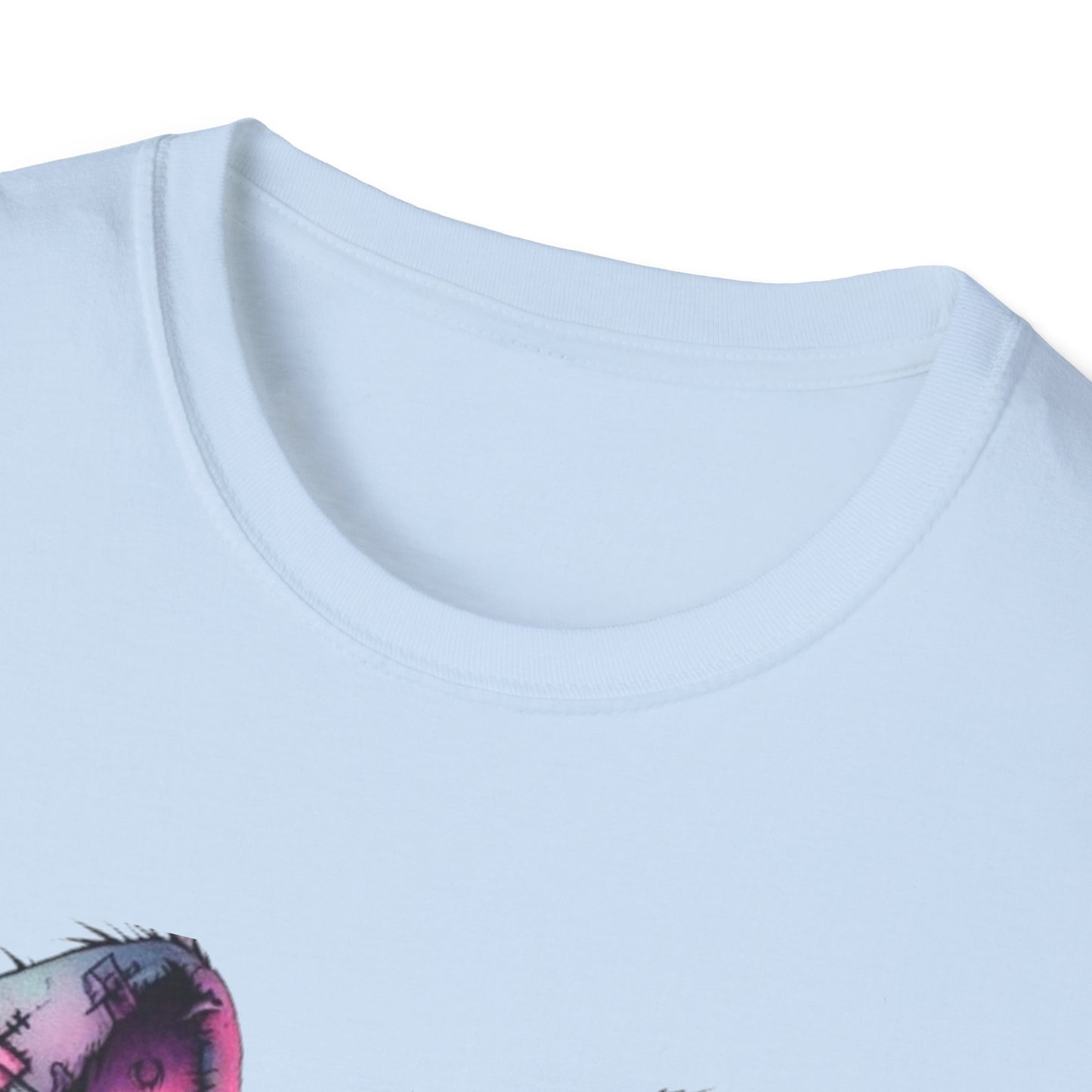 Playful Bunny Graphic T-Shirt - Softstyle Unisex Tee for Cute & Unique Casual Wear